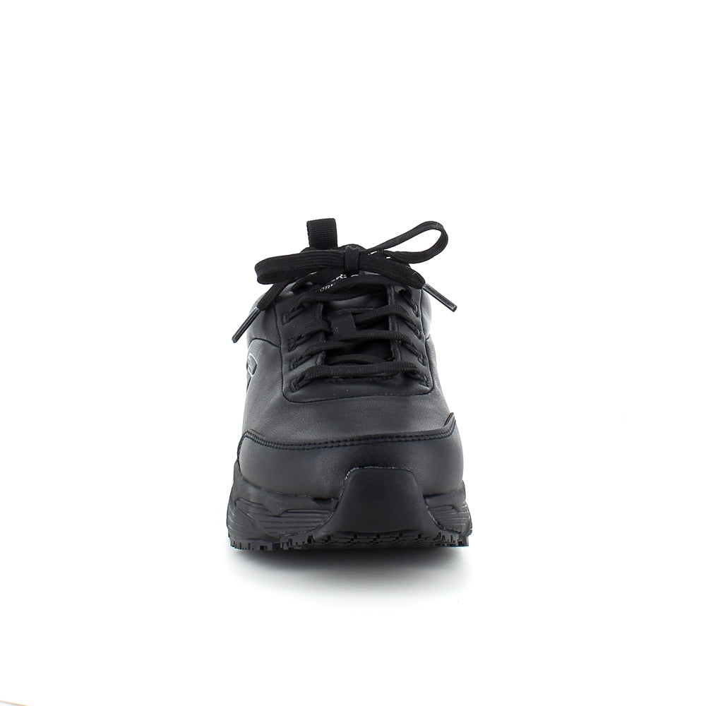 Skechers Work i svart skinn med Max Cushioning-såler