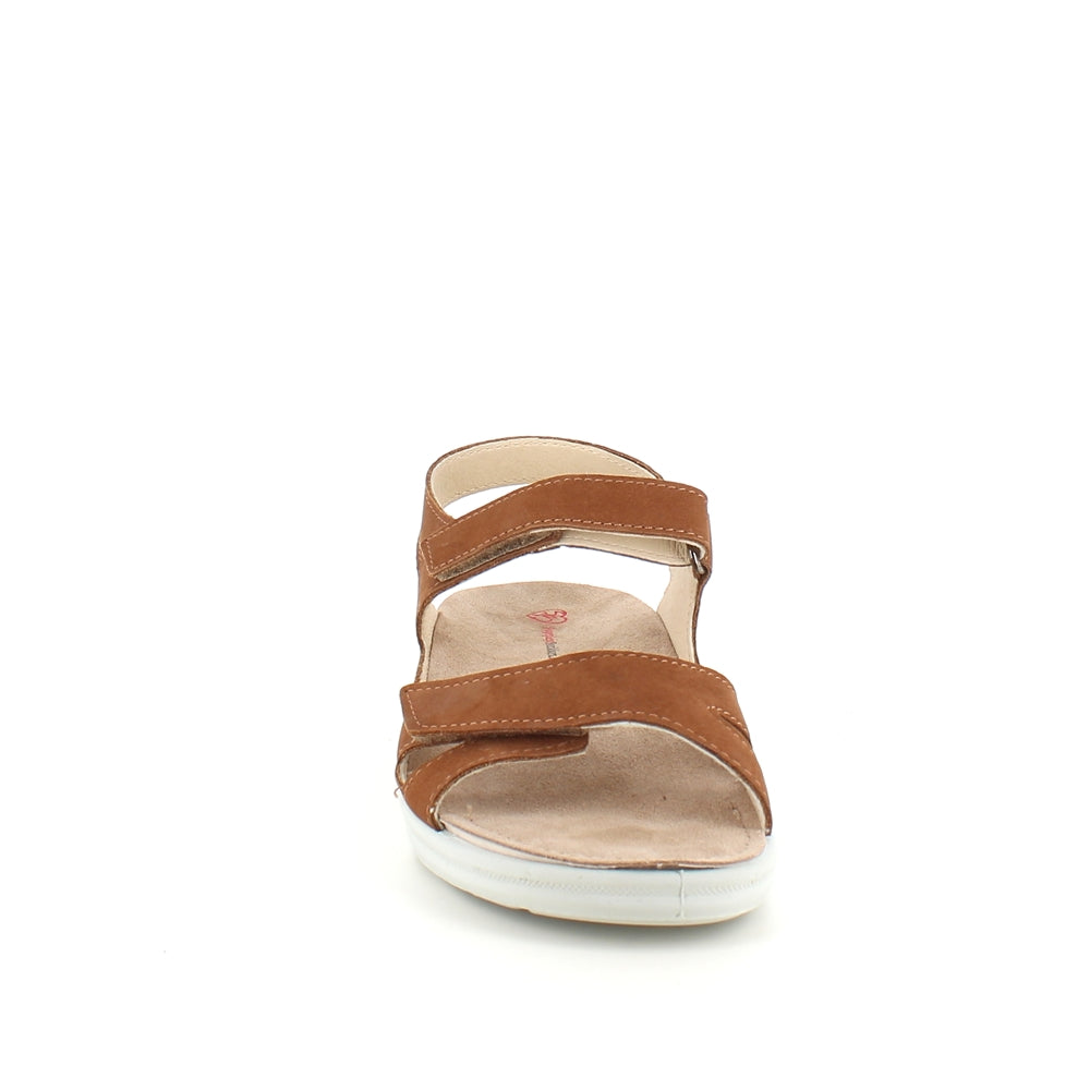 Støtdempende brun sandal med uttakbar såle