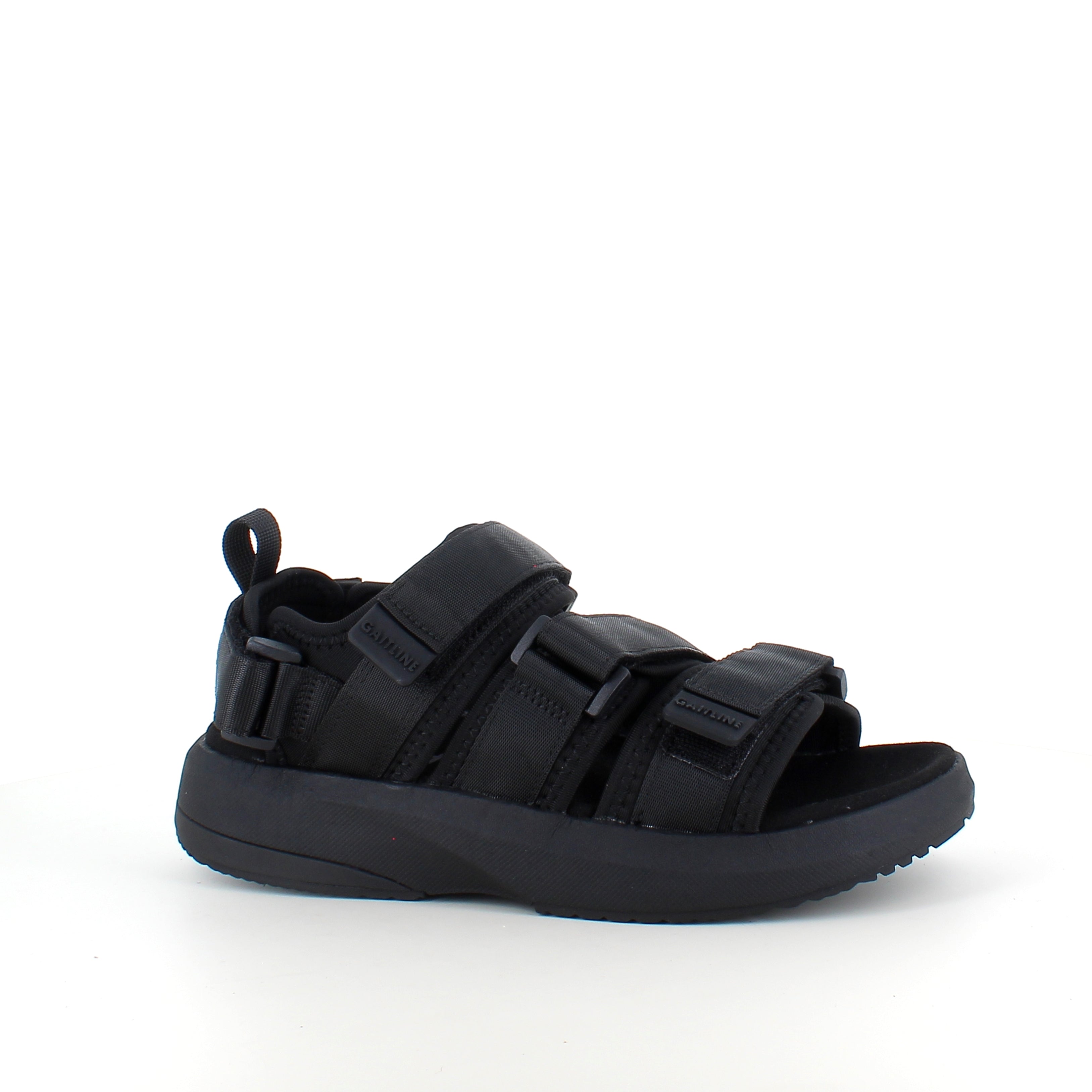 Gaitline Flow SP sandal – svart sandal med svangstøtte og IGNITE-skum