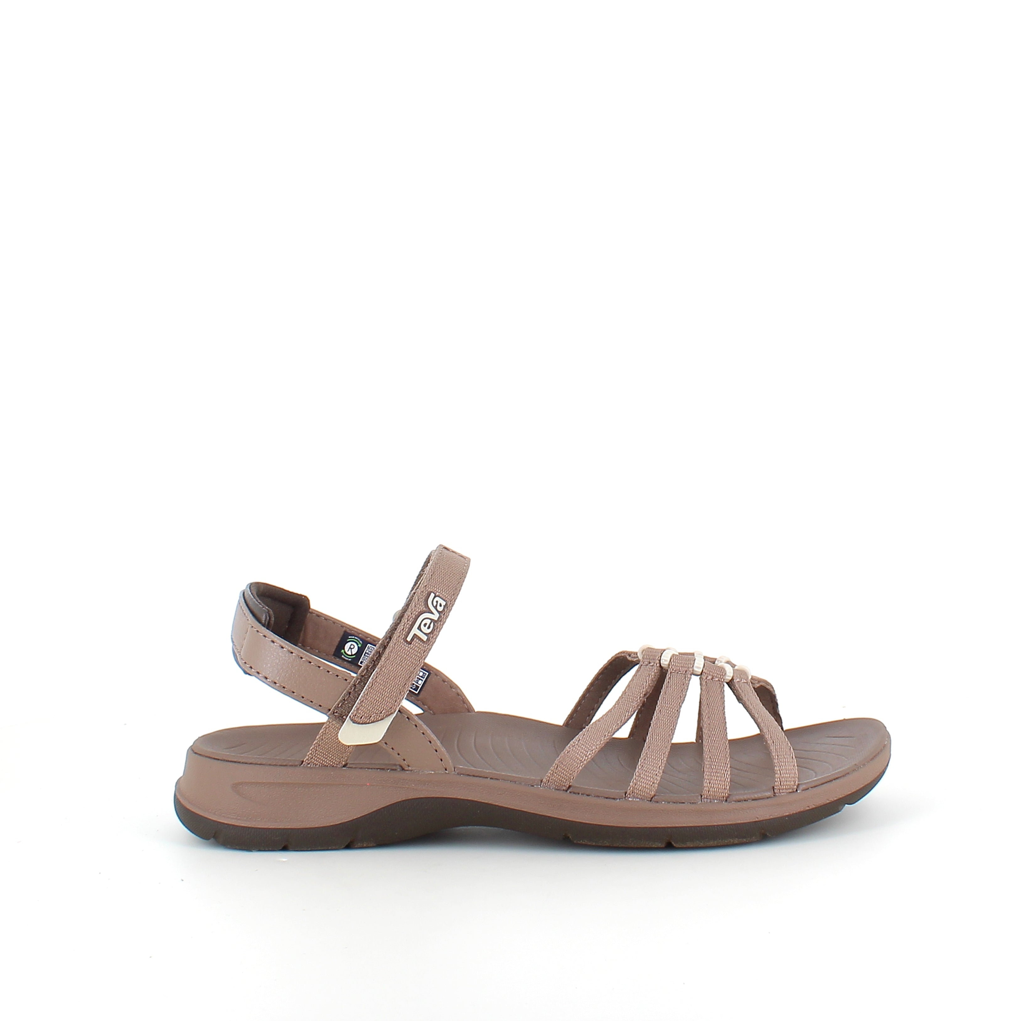 Brun Teva Tirra Traveler-sandal med svangstøtte, lettvekt og perfekt passform