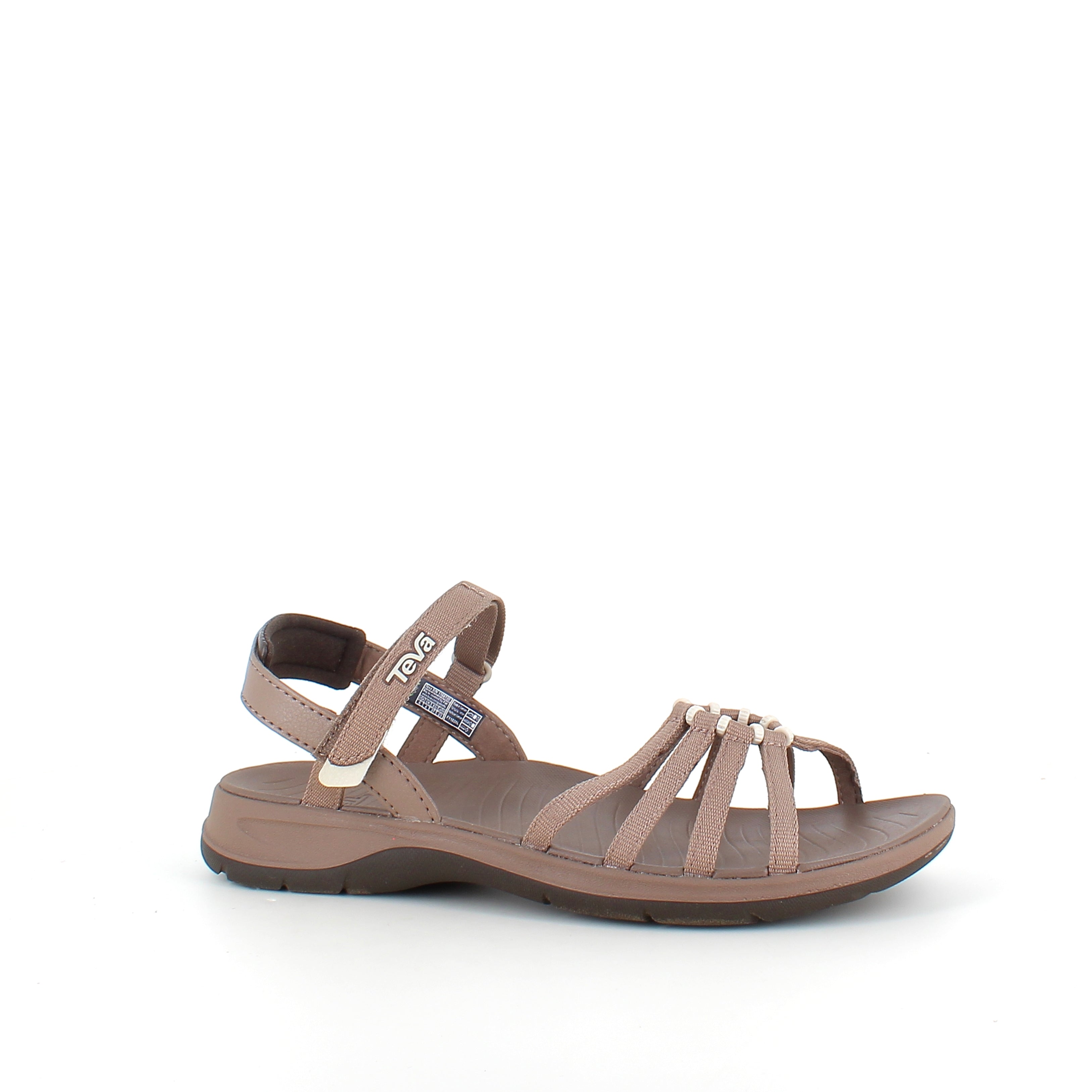 Brun Teva Tirra Traveler-sandal med svangstøtte, lettvekt og perfekt passform