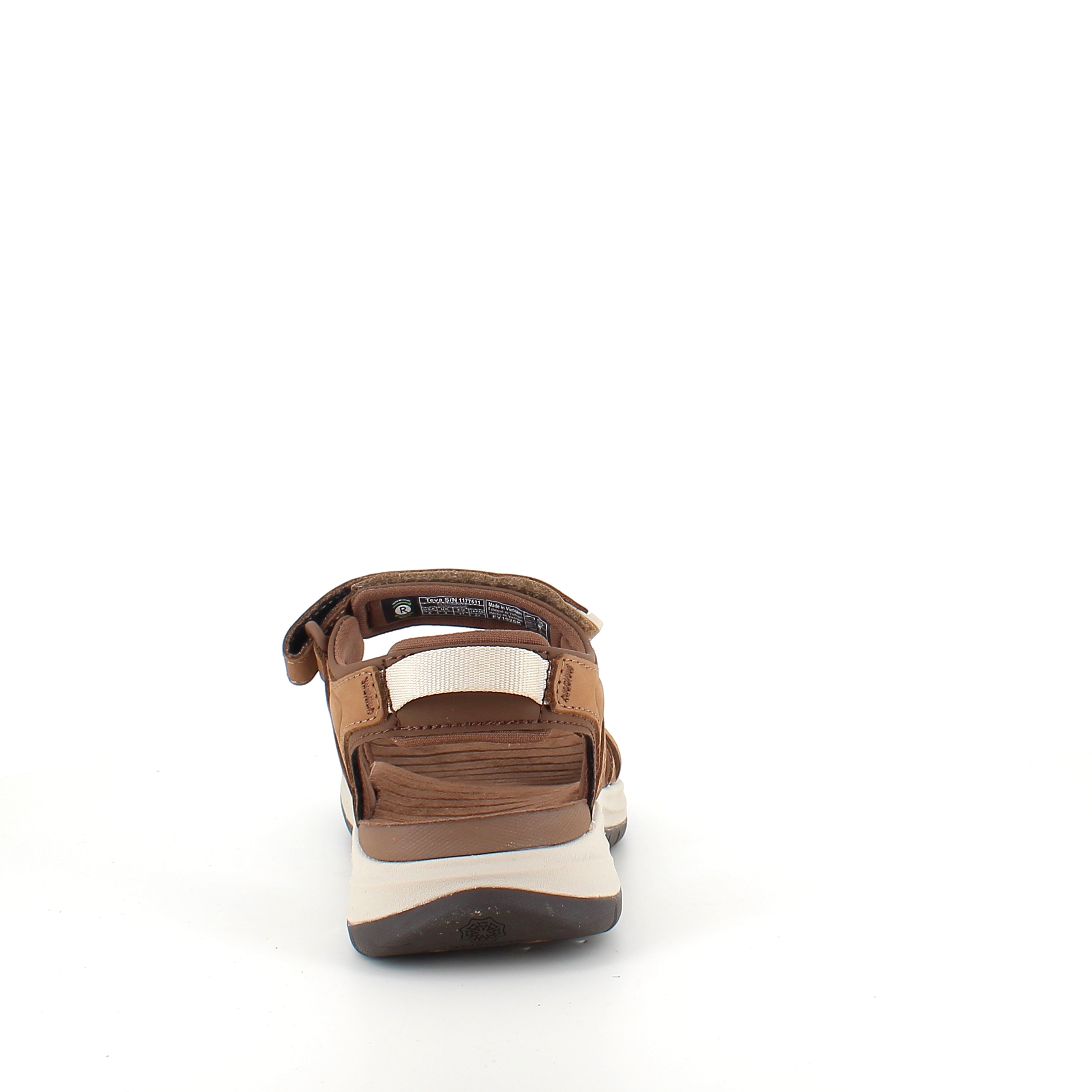 Brun Teva skinnsandal med støtte for fotbuen og støtdemping – komfort hele dagen