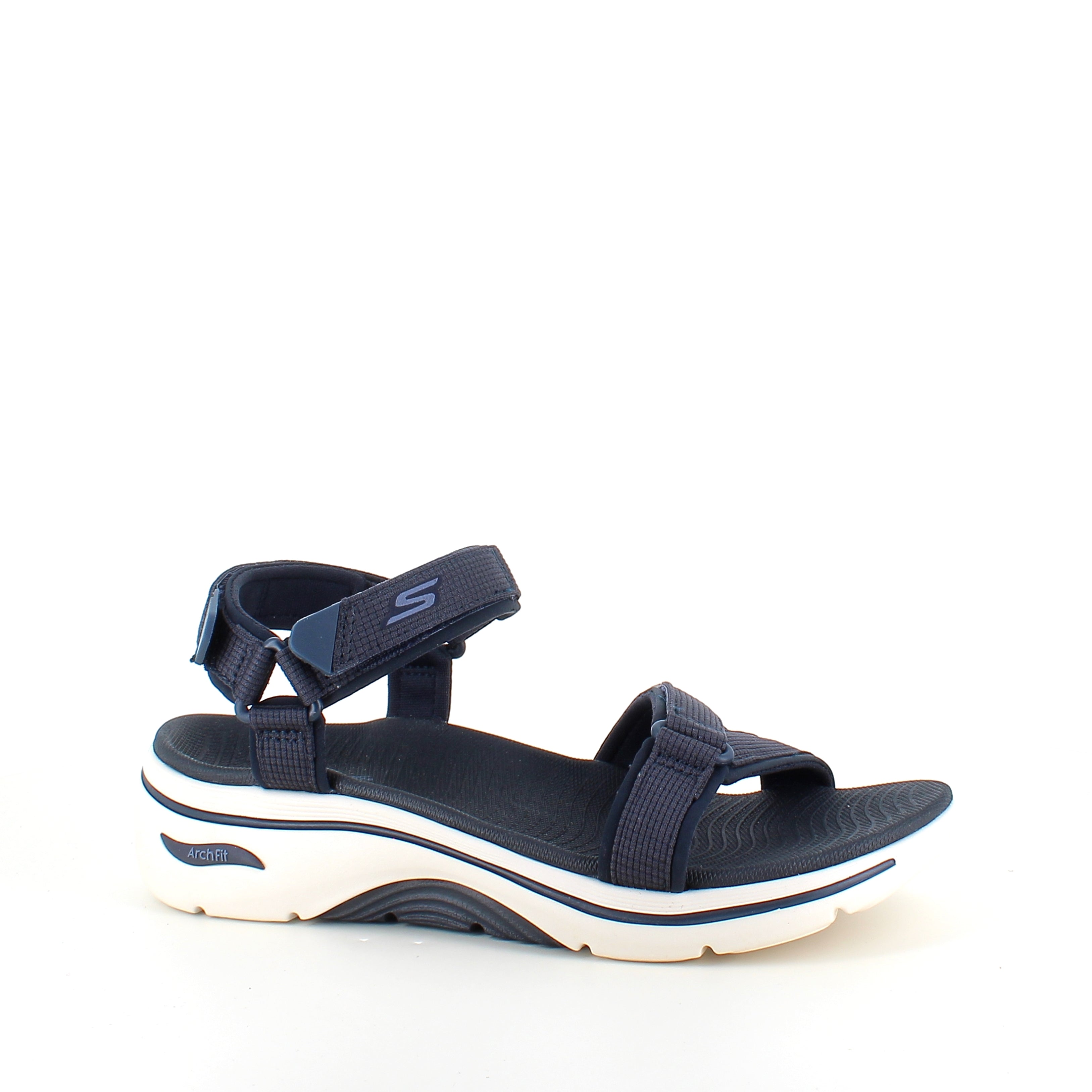 Skechers GO WALK sandal navy – komfortsandal med svangstøtte og støtdemping