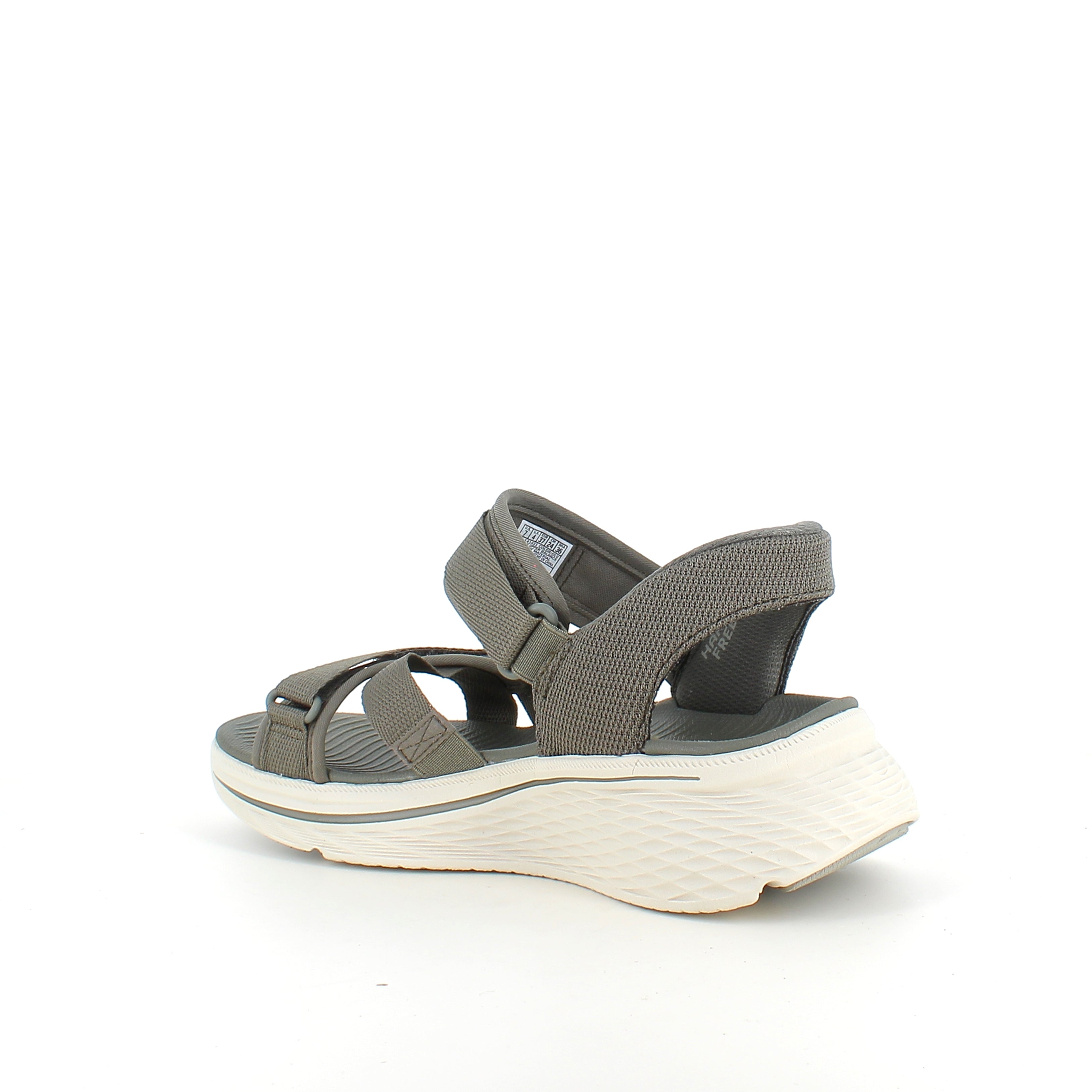 Skechers Max Cushioning-sandal i olivengrønn – maksimal komfort og enkel Slip-ins-passform