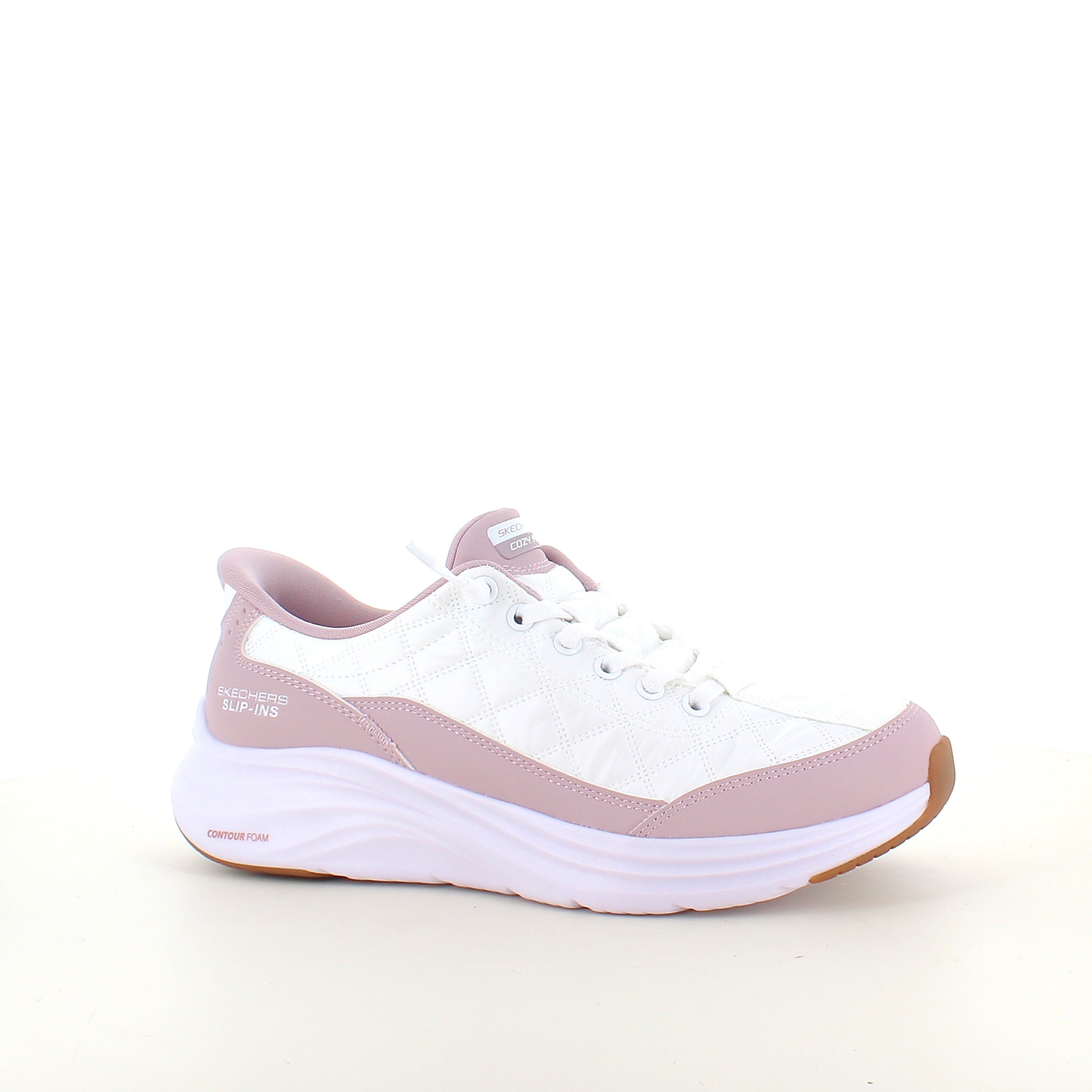 Skechers Slip-ins Contour Foam Cozy Fit – hvit/lavendel