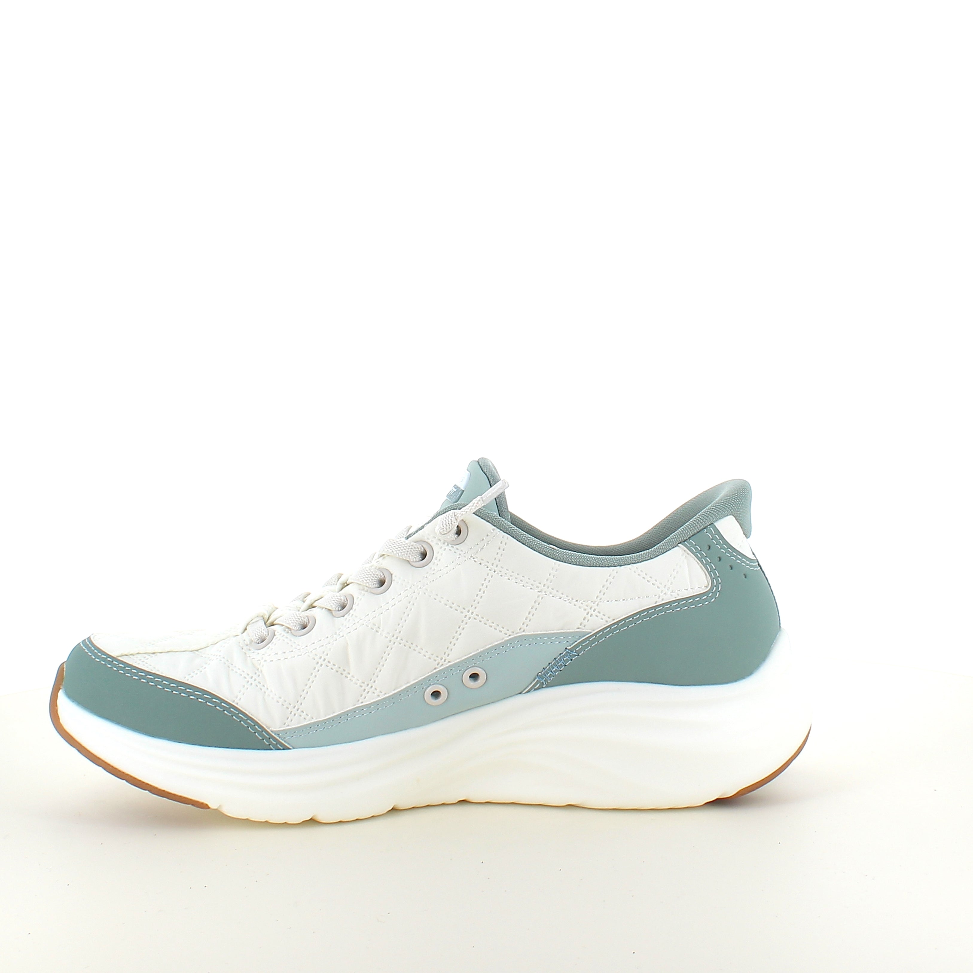 Skechers Slip-ins – Contour Foam Cozy Fit – hvit/grønn