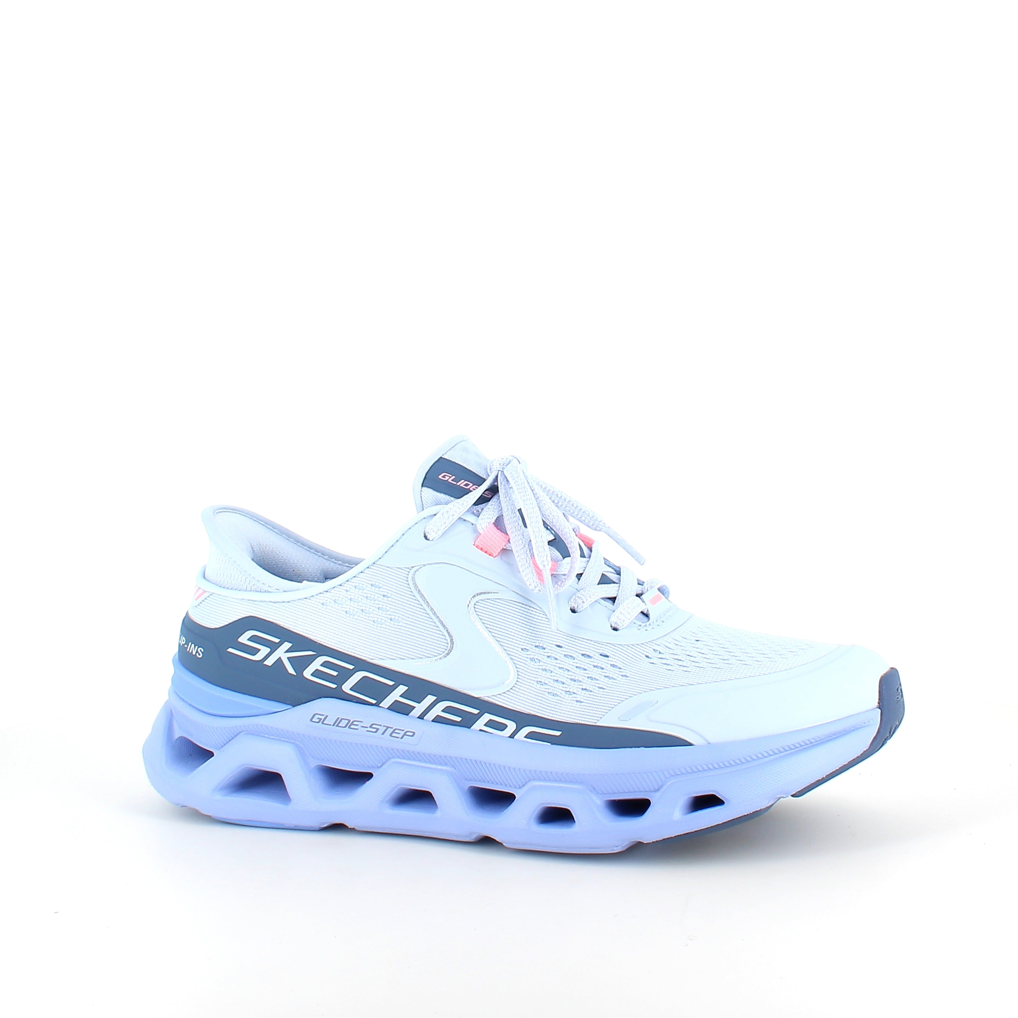 Skechers Glide-Step Aldus i lys blå – slip-on sneaker med svangstøtte og støtdemping