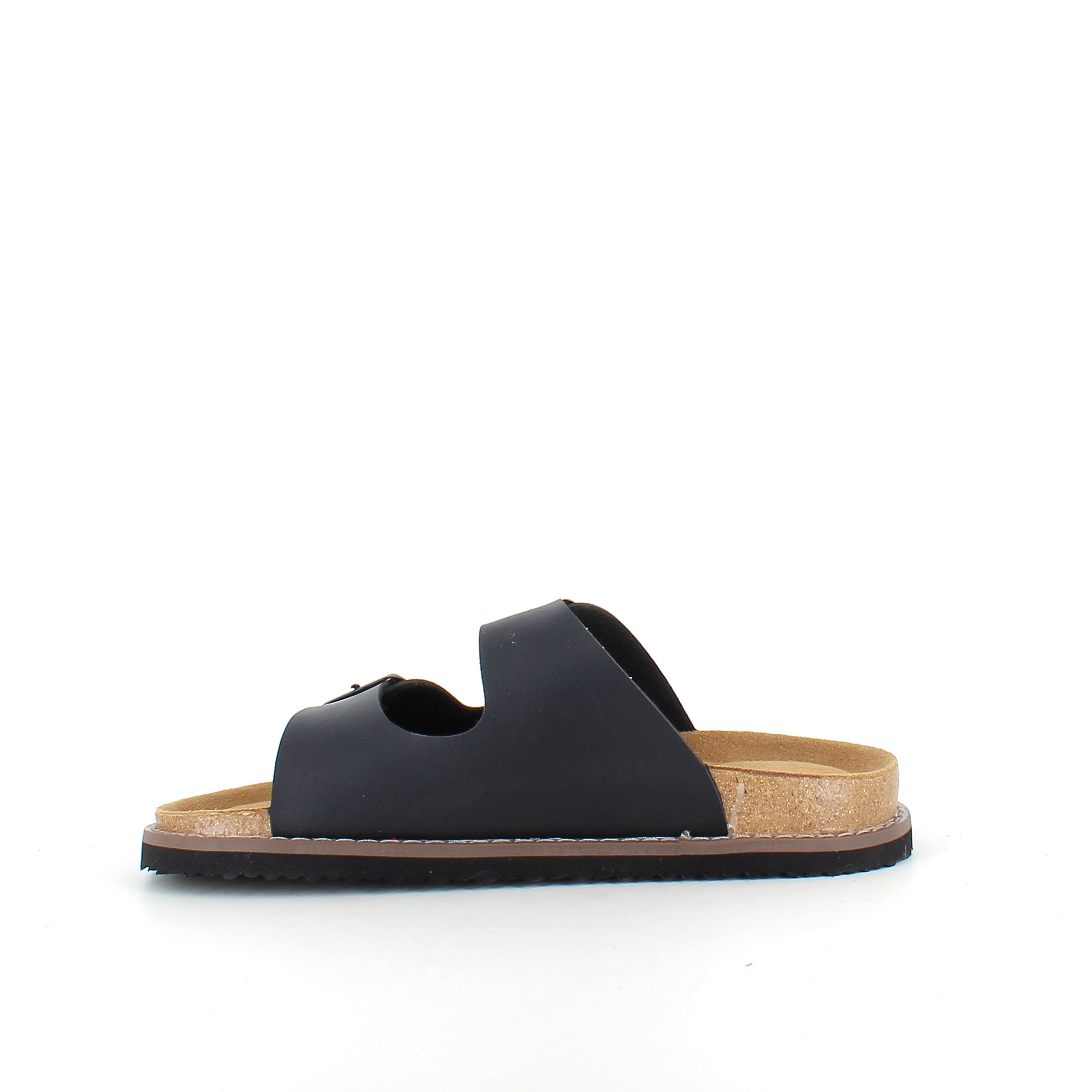 Slip-on biosandal i svart – stabil komfort til hverdagen