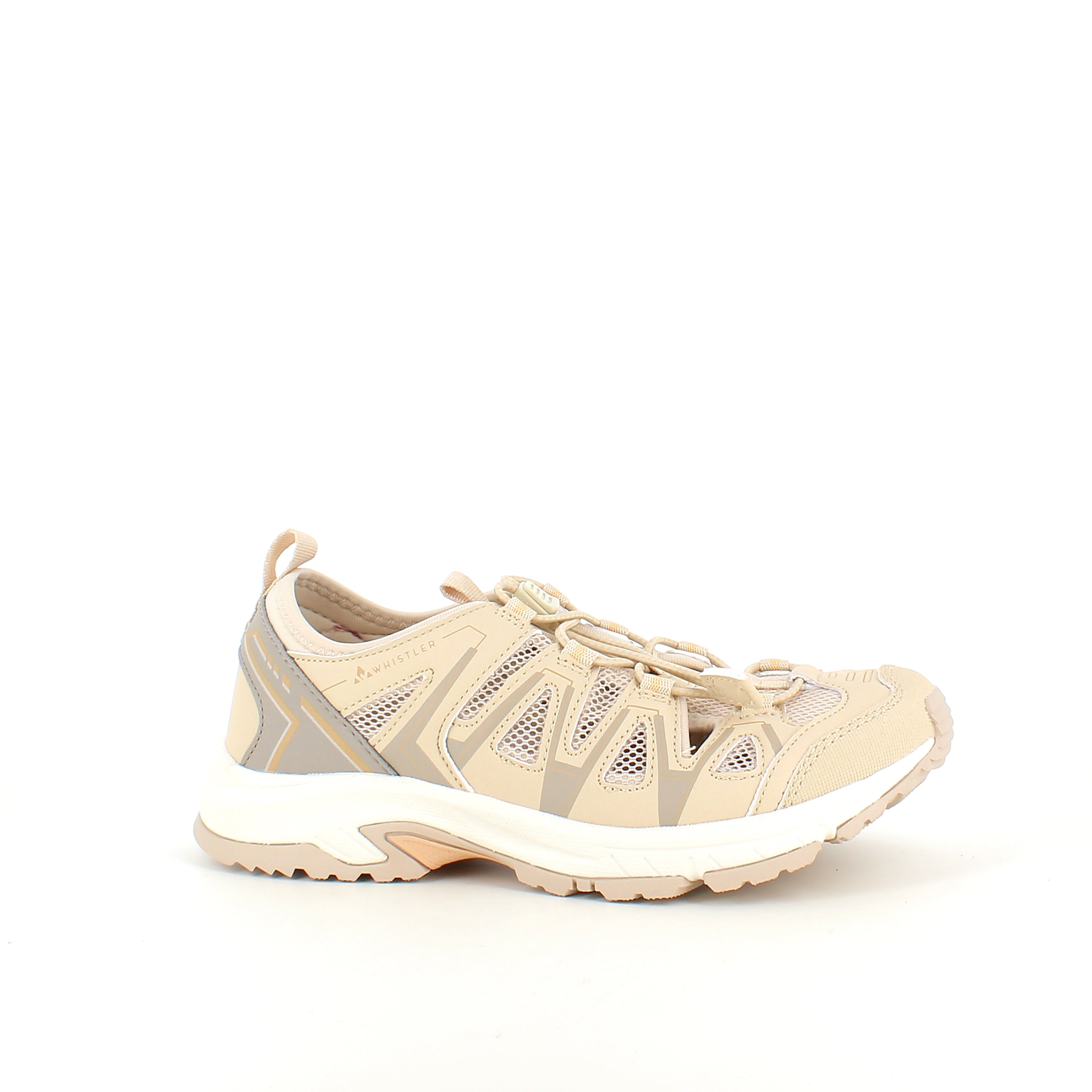 Whistler Puente W Shoe – ekstra pustende sneaker i beige med elastisk snøring