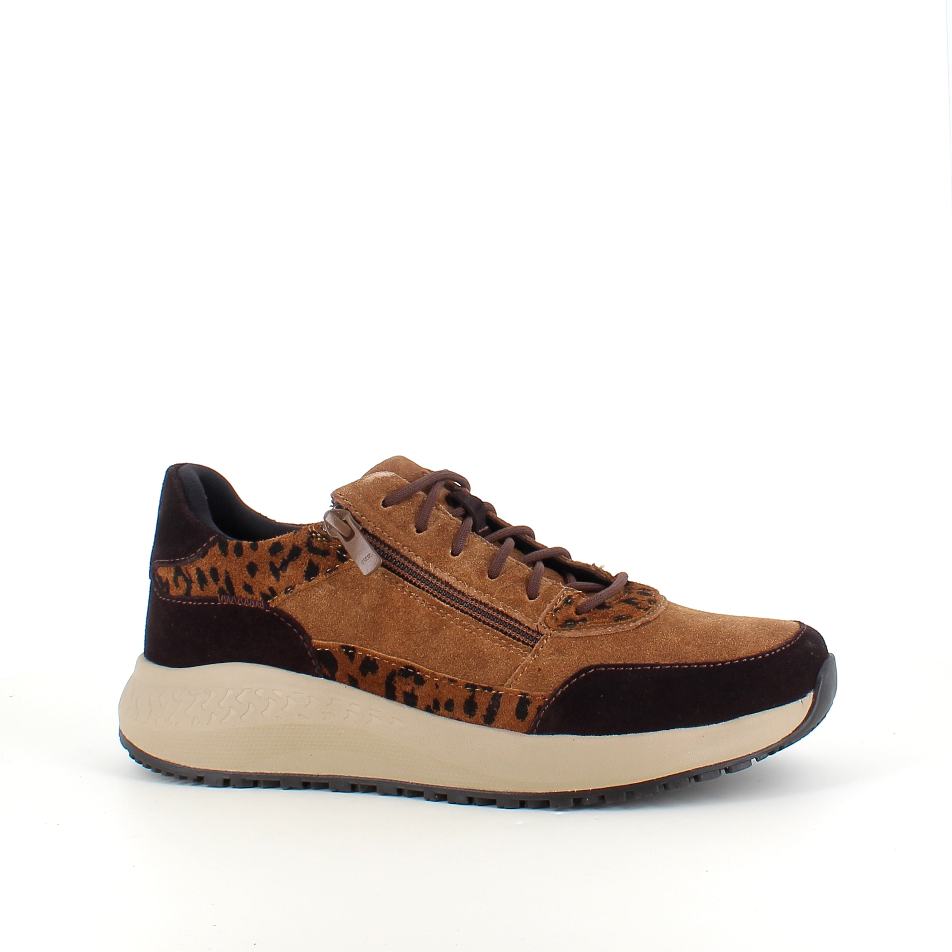Green Comfort Zigga sneaker i leopardmønster