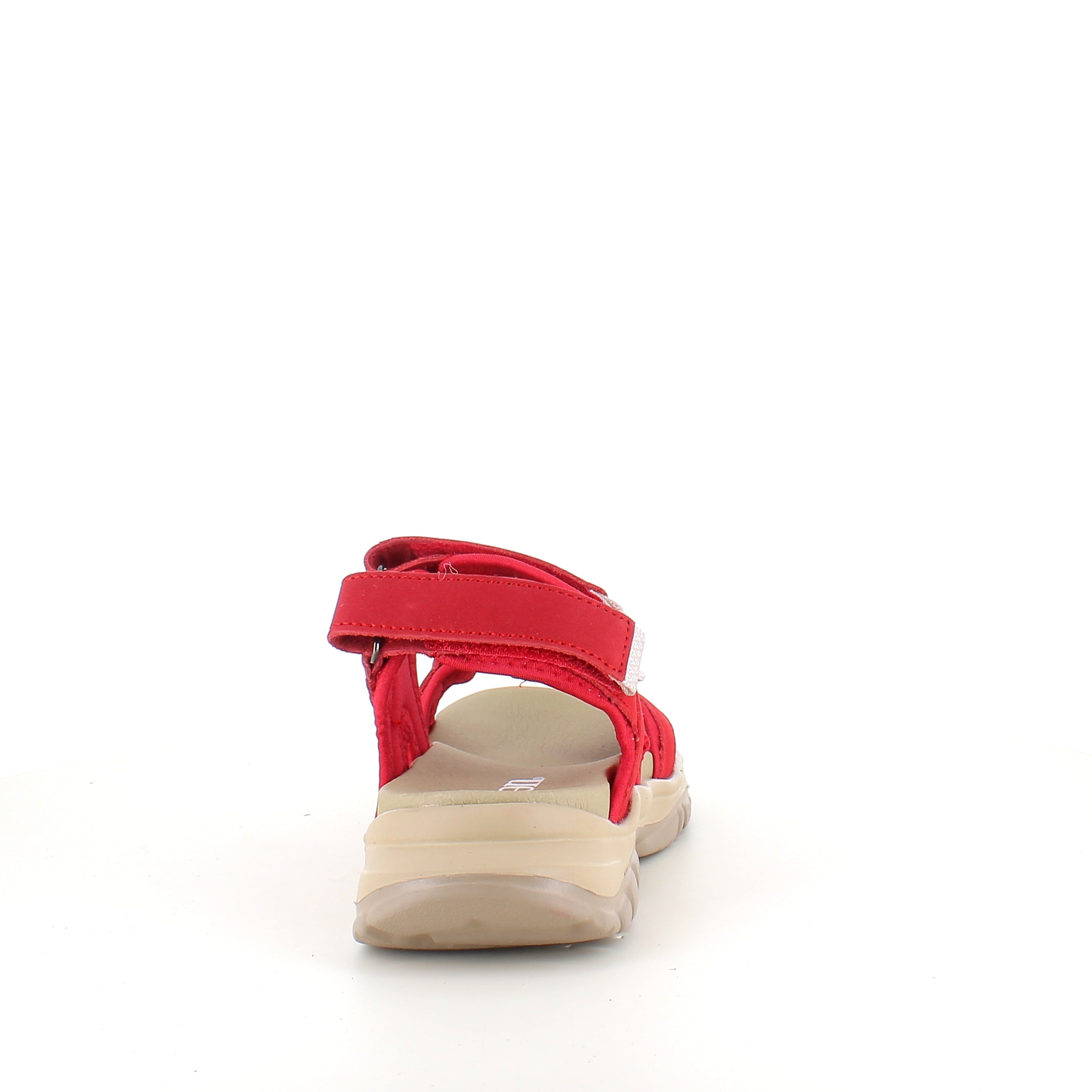 Green Comfort sandaler i rød - støtabsorberende sandal med romslig passform