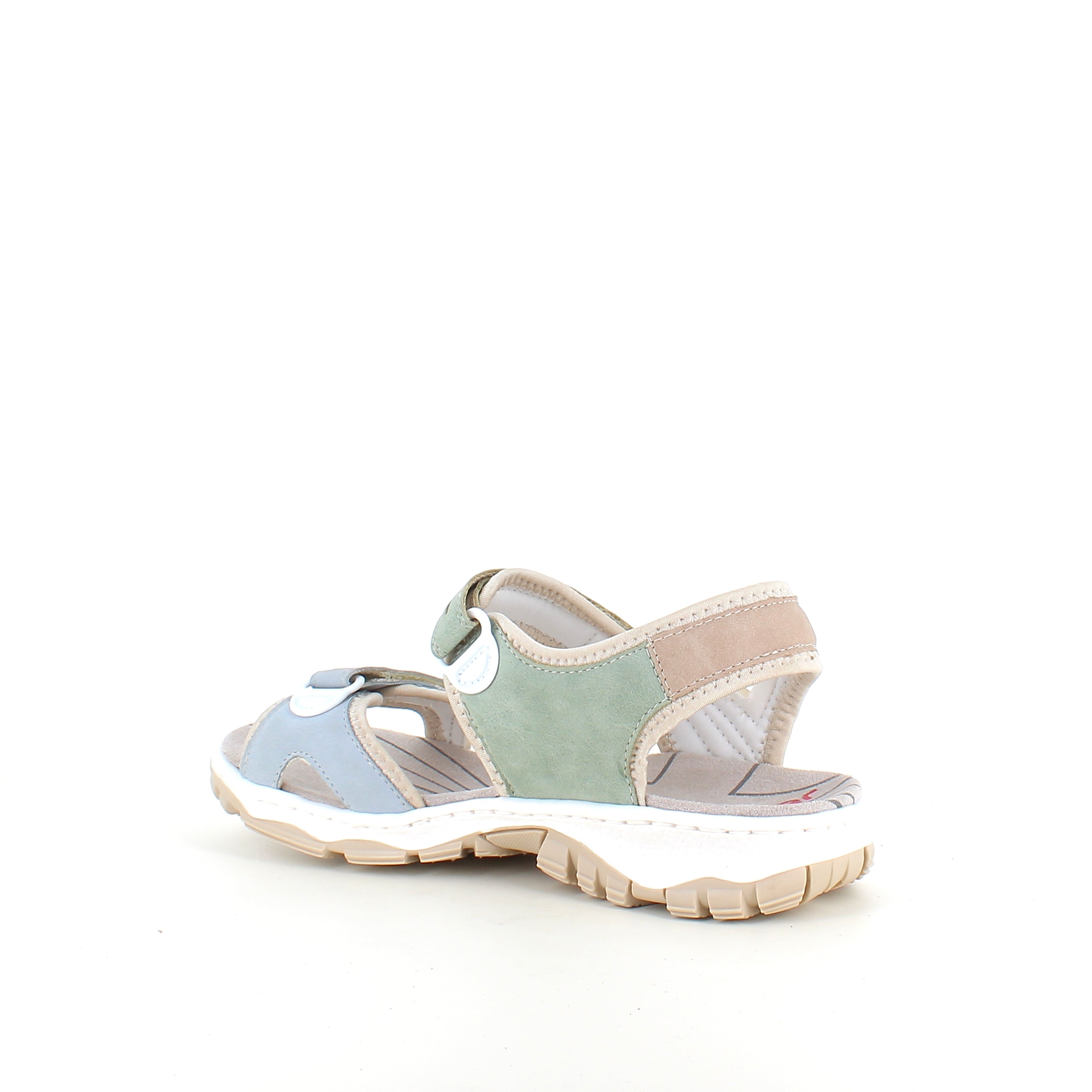 Rieker sandal i multifarget – støtdempende sandal med borrelås