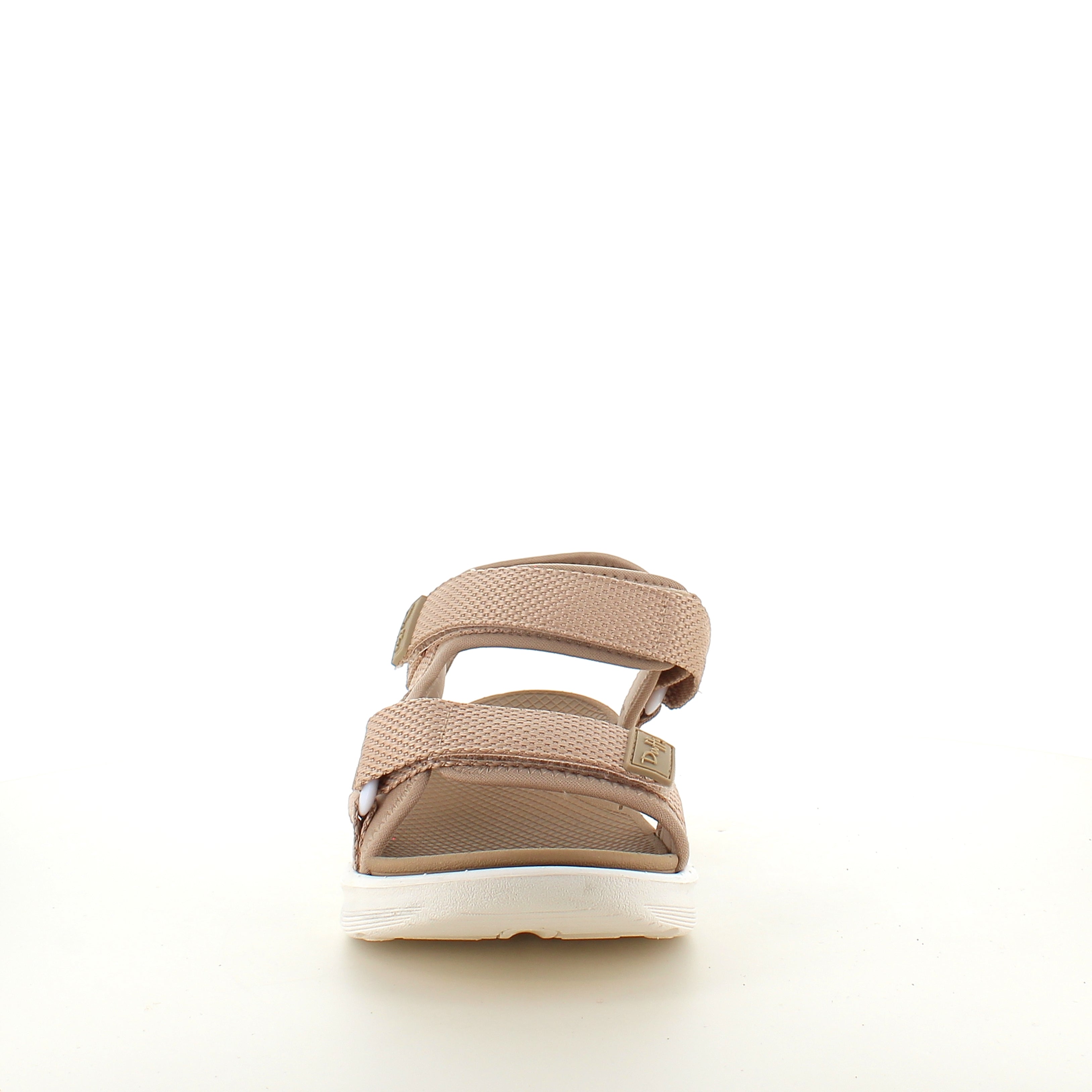 Taupe komfortabel sandal med justerbare remmer og lett støtdemping