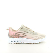 Beige lette sneakers i mesh med støtdempende såle