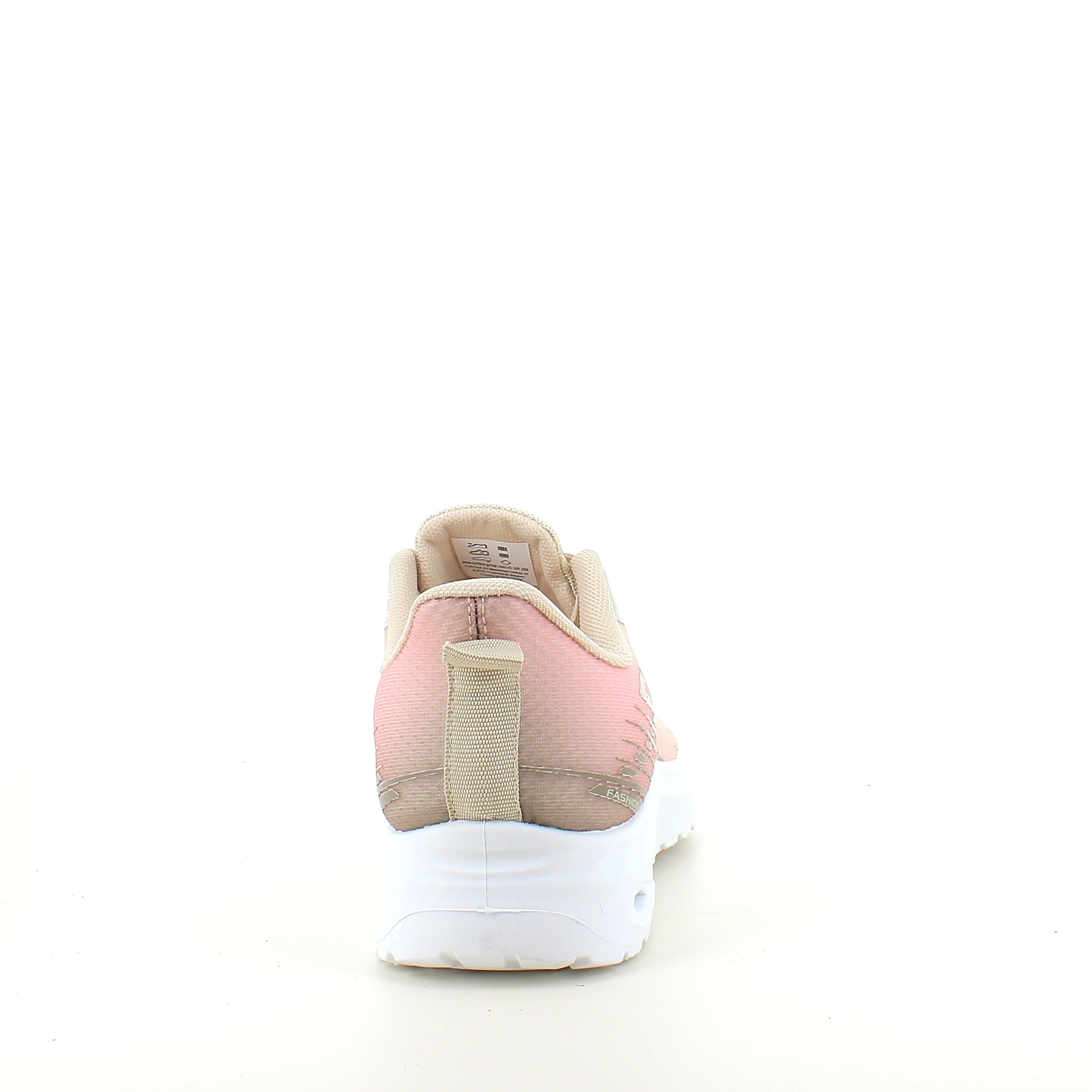 Beige lette sneakers i mesh med støtdempende såle