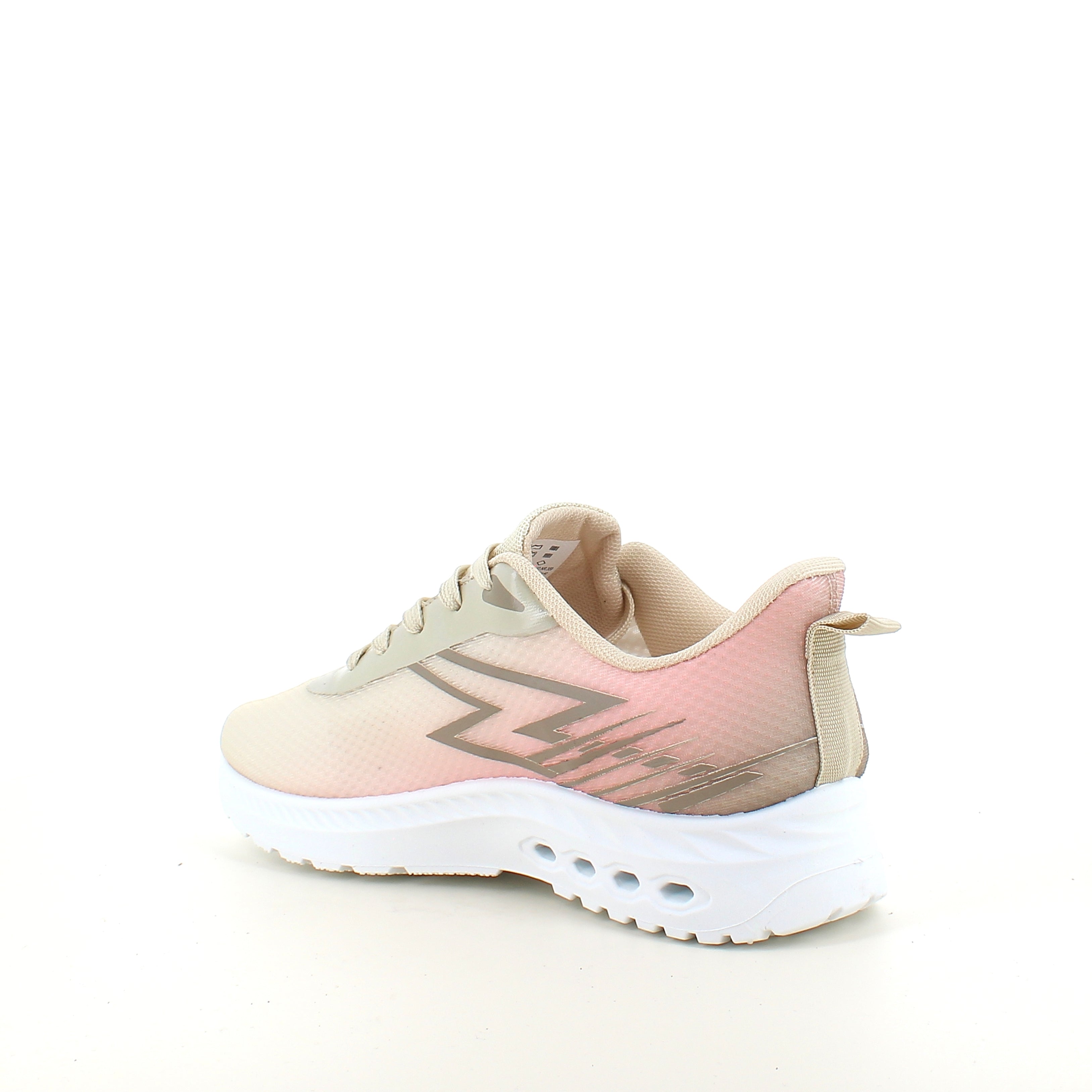 Beige lette sneakers i mesh med støtdempende såle