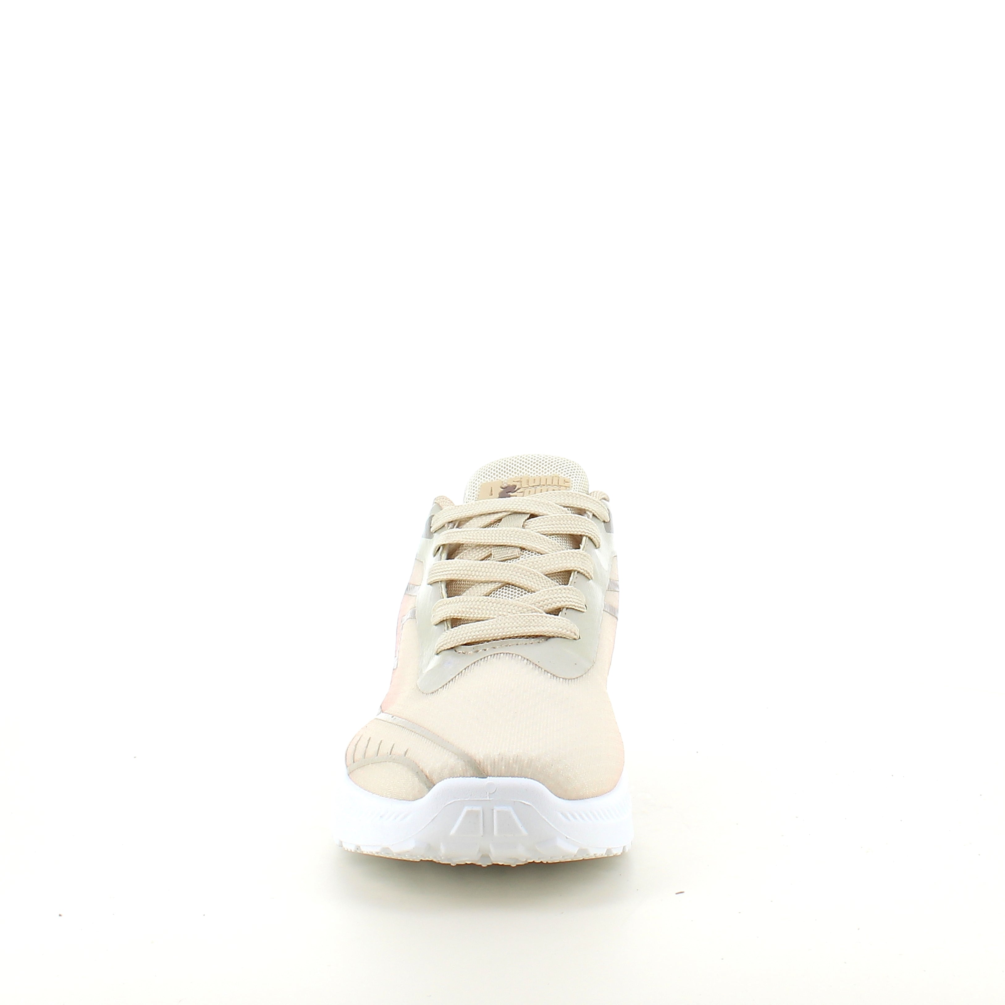 Beige lette sneakers i mesh med støtdempende såle