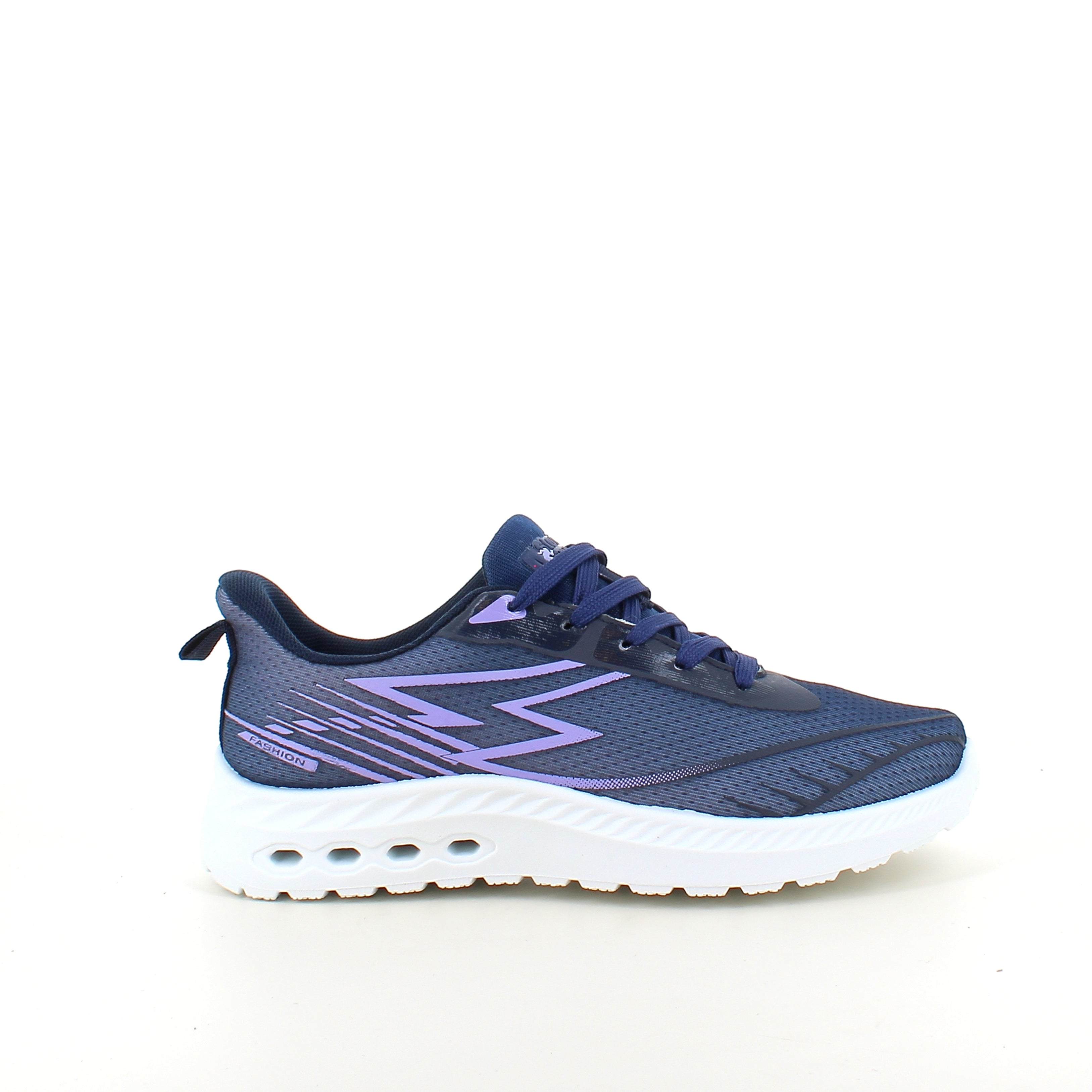 Blå lettvekts sneakers i mesh med støtdempende såle
