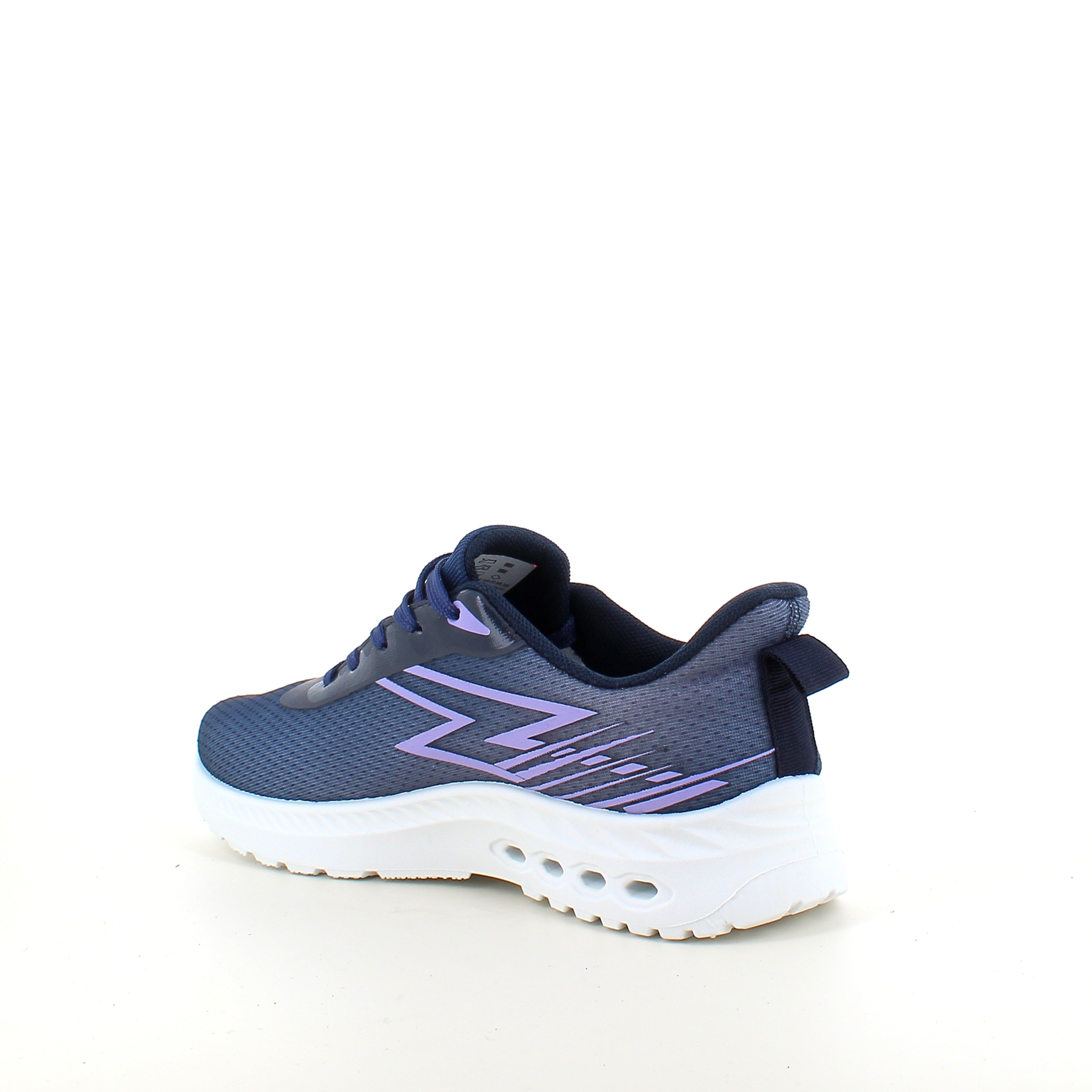 Blå lettvekts sneakers i mesh med støtdempende såle