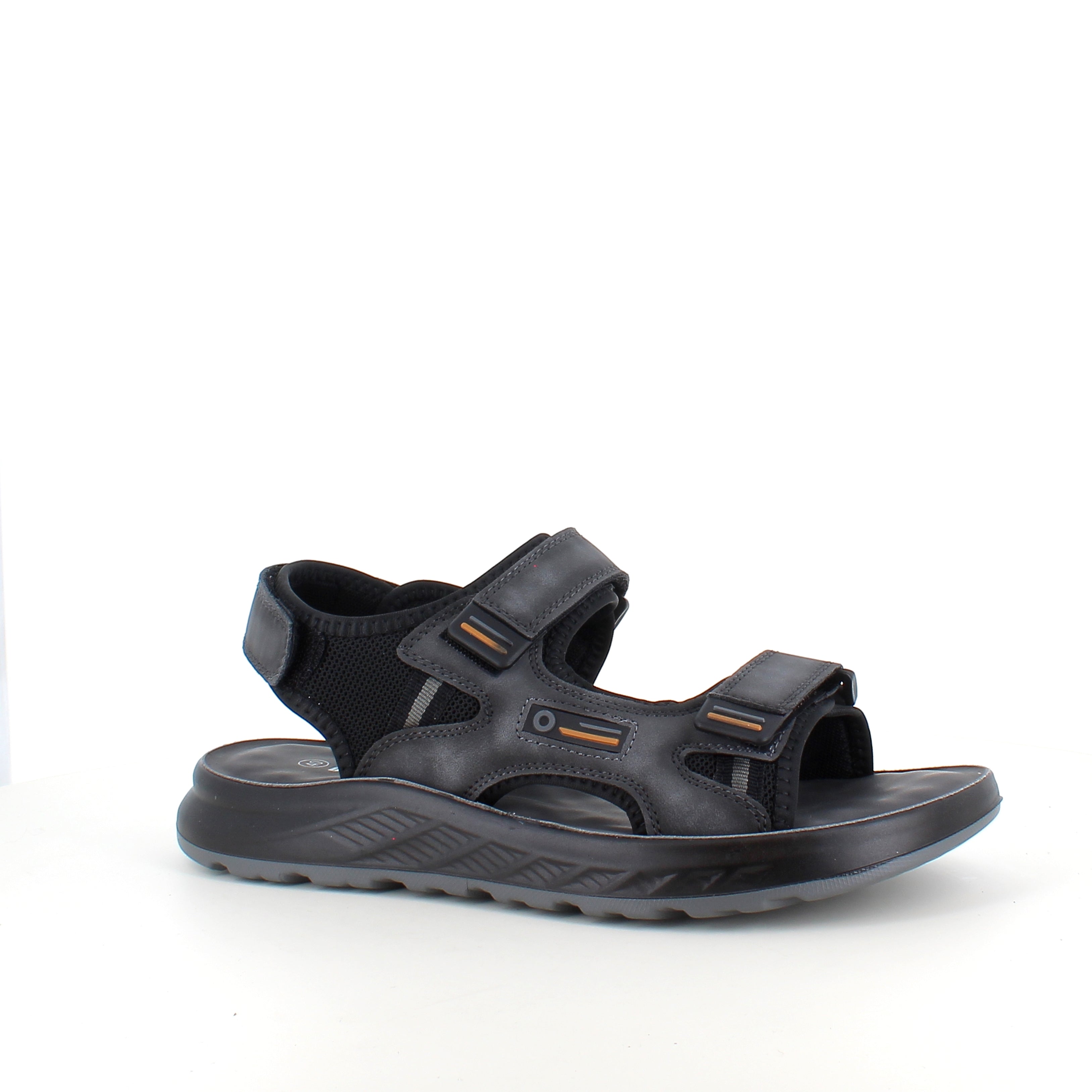 Åpen herresandal med borrelåsremmer – komfortabel sandal med god bredde