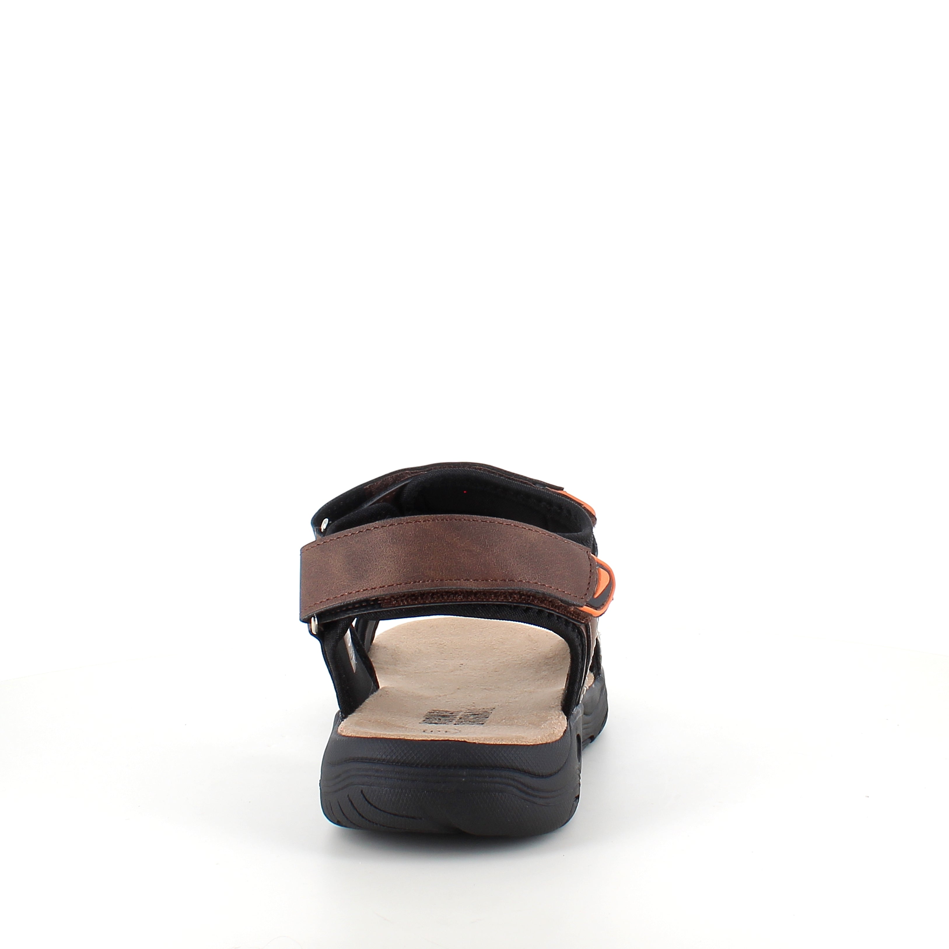 Herresandal med 3 borrelåsremmer – brun sandal med god bredde