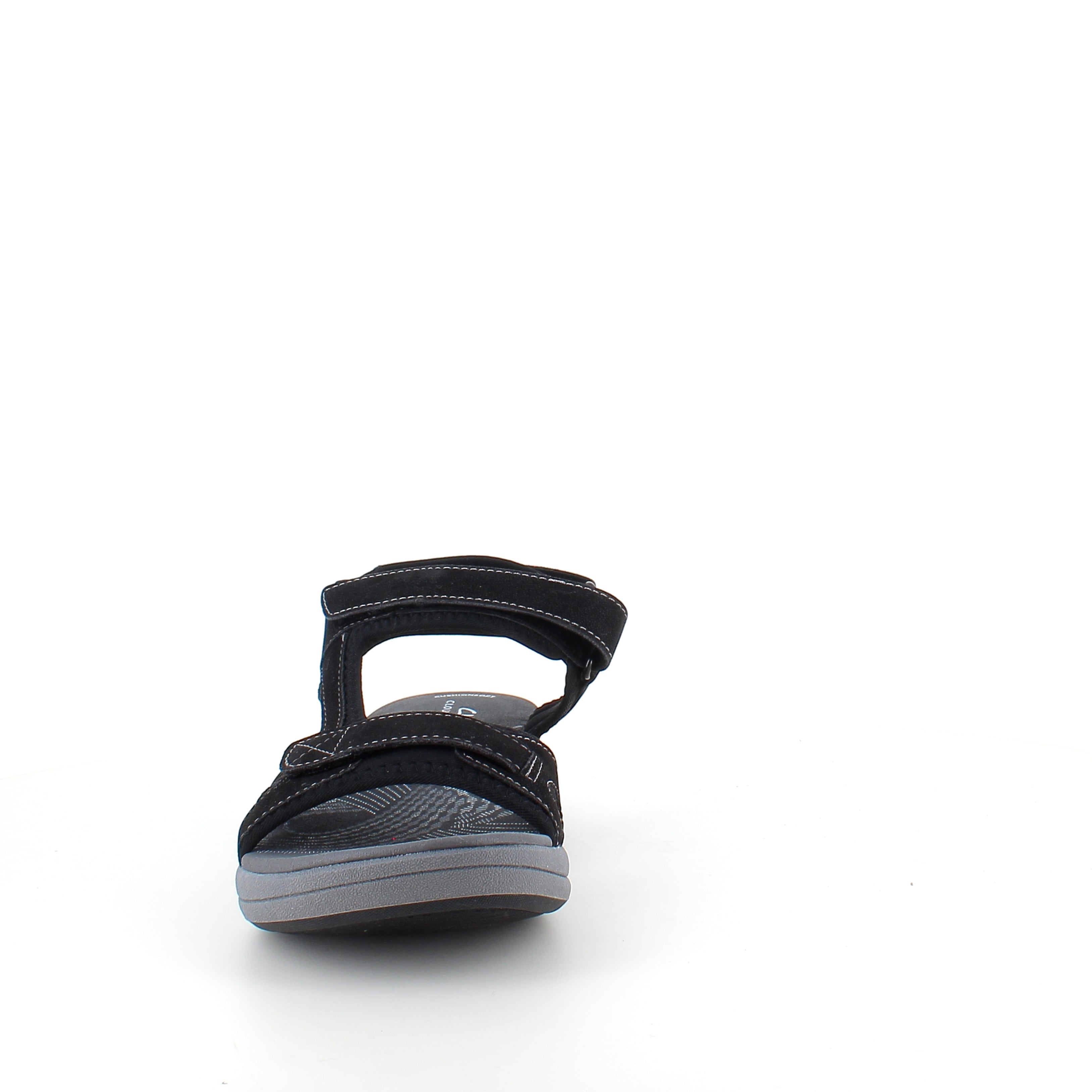 Clarks Cloudsteppers sandal i svart – myk komfort og støtabsorbering hele dagen