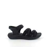 Clarks Cloudsteppers sandal i svart – lett & støtabsorberende komfort for lange dager