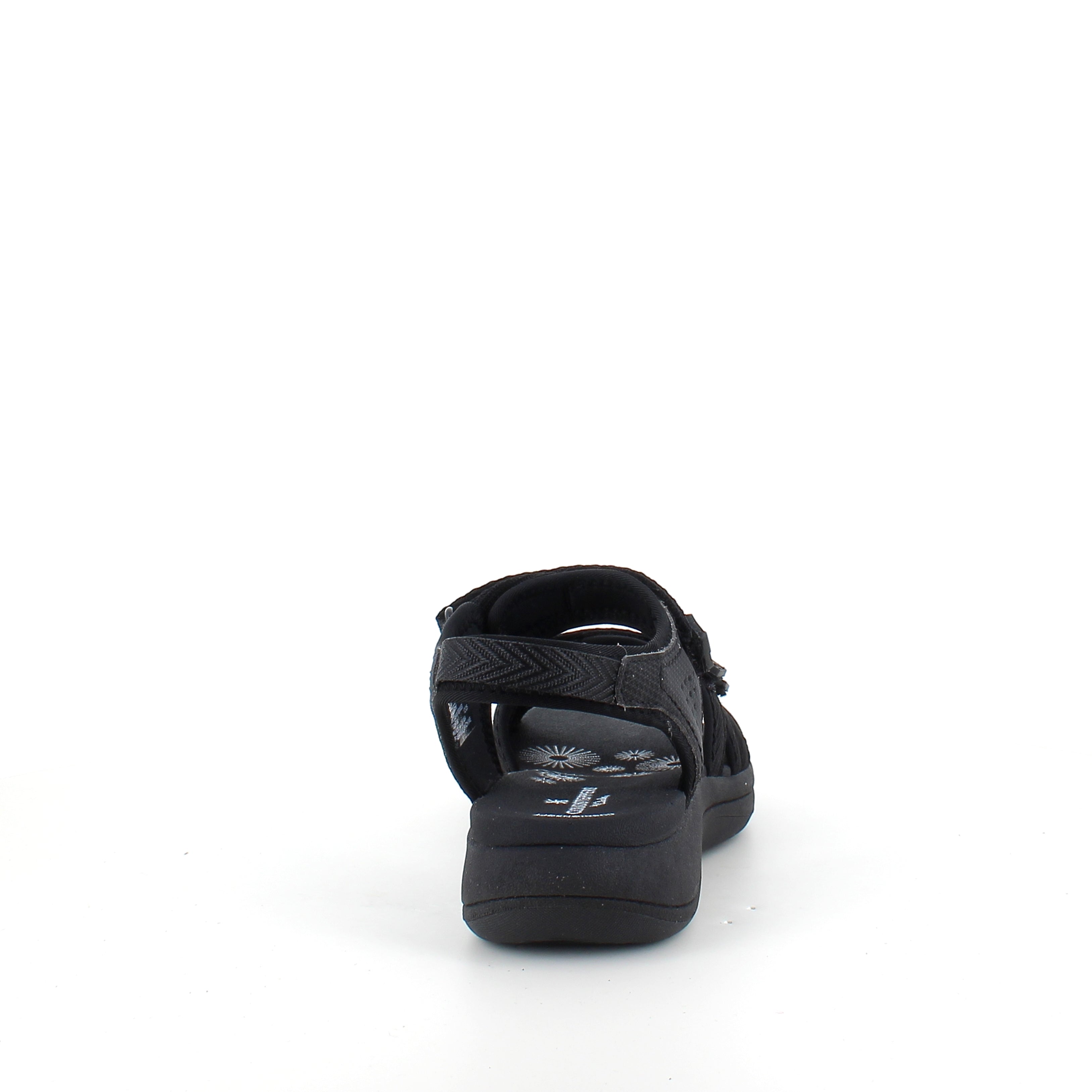 Clarks Cloudsteppers sandal i sort – lett og støtabsorberende komfort for lange dager