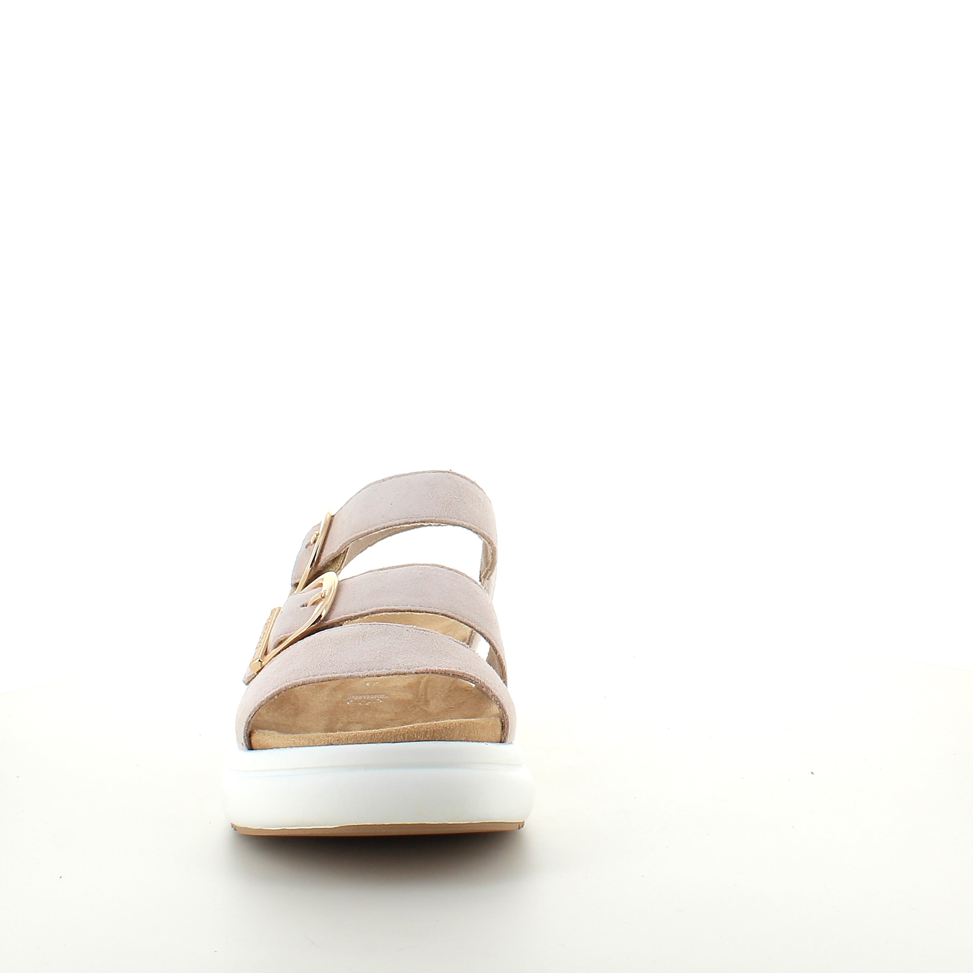 Remonte sandal i beige med hvit bunn – komfort og fleksibilitet opptil str. 45