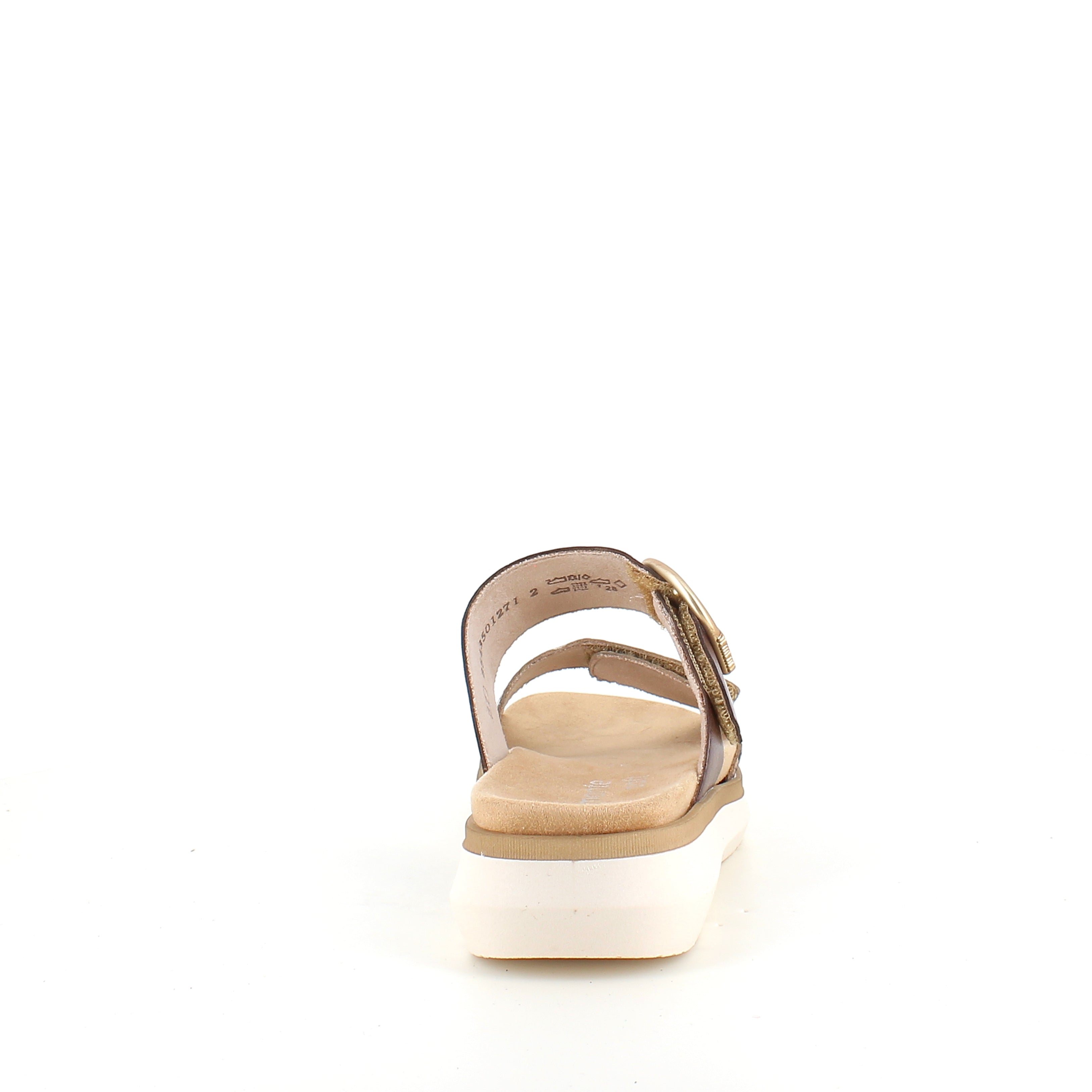 Brun slip-on sandal med slangeskinnsmønster – lett komfort & uttakbar innersåle opptil str. 45