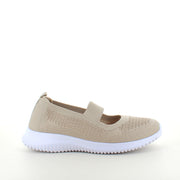 Beige slip-on ballerinasko fra Endurance med støtdemping og fleksibel komfort