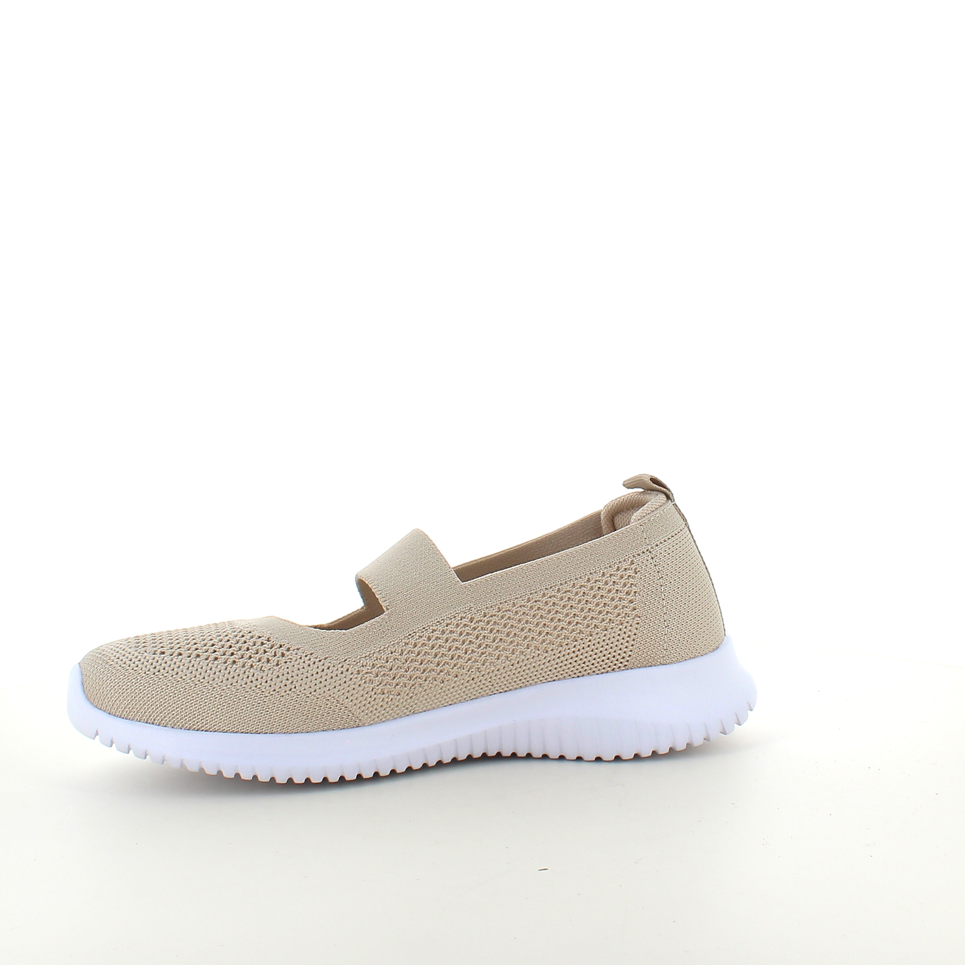 Beige slip-on ballerinasko fra Endurance med støtdemping og fleksibel komfort