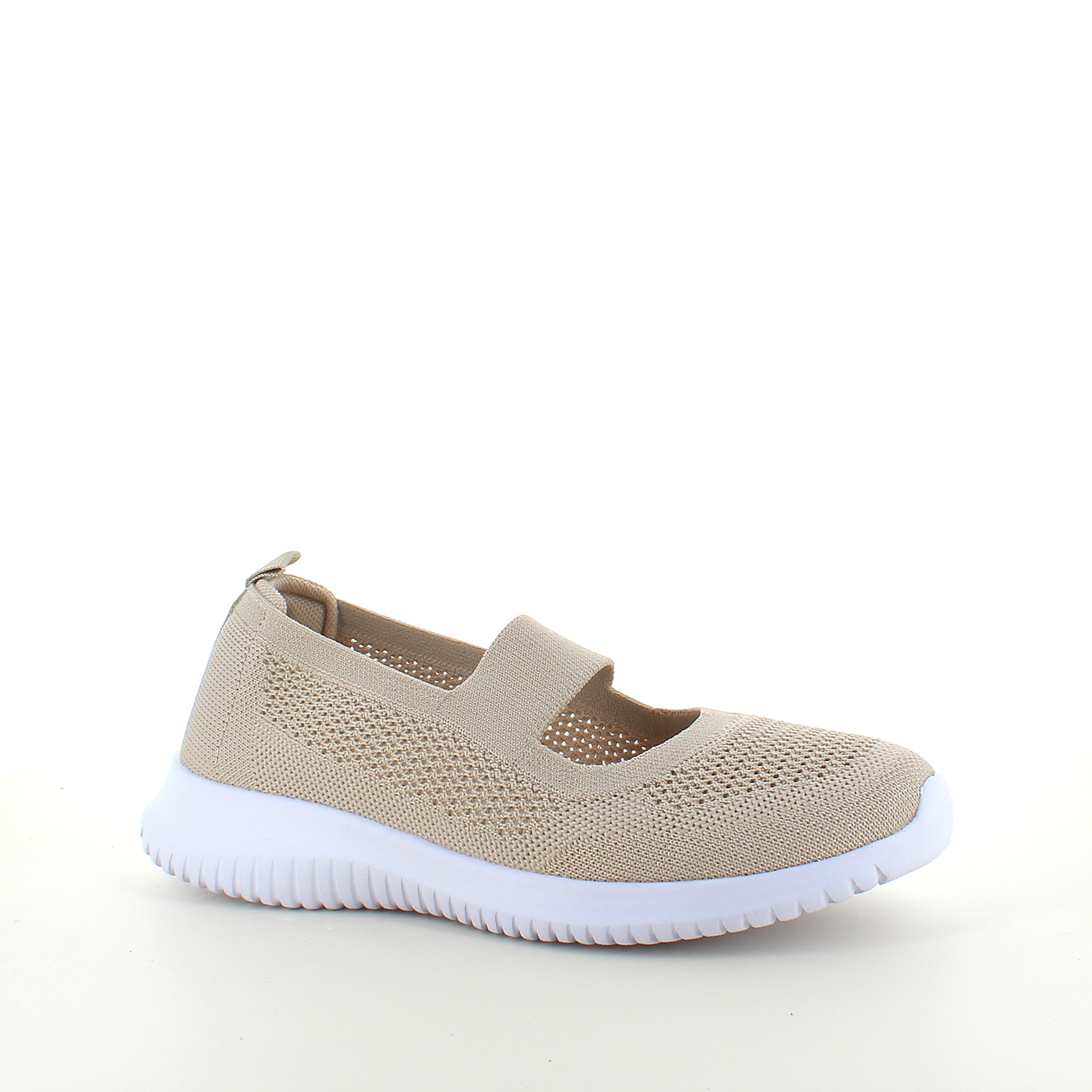 Beige slip-on ballerinasko fra Endurance med støtdemping og fleksibel komfort
