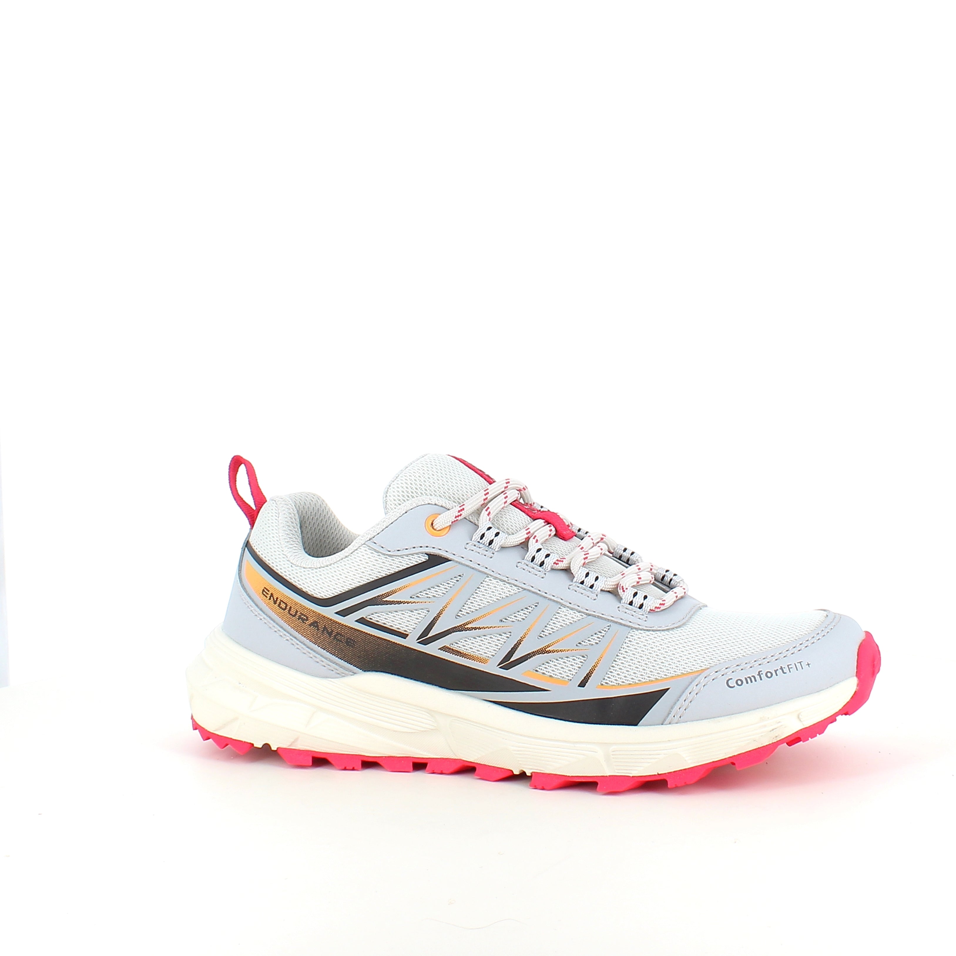 Endurance Fadell W Shoes – Lett og pustende sneaker i Glacier Grey med rosa detaljer