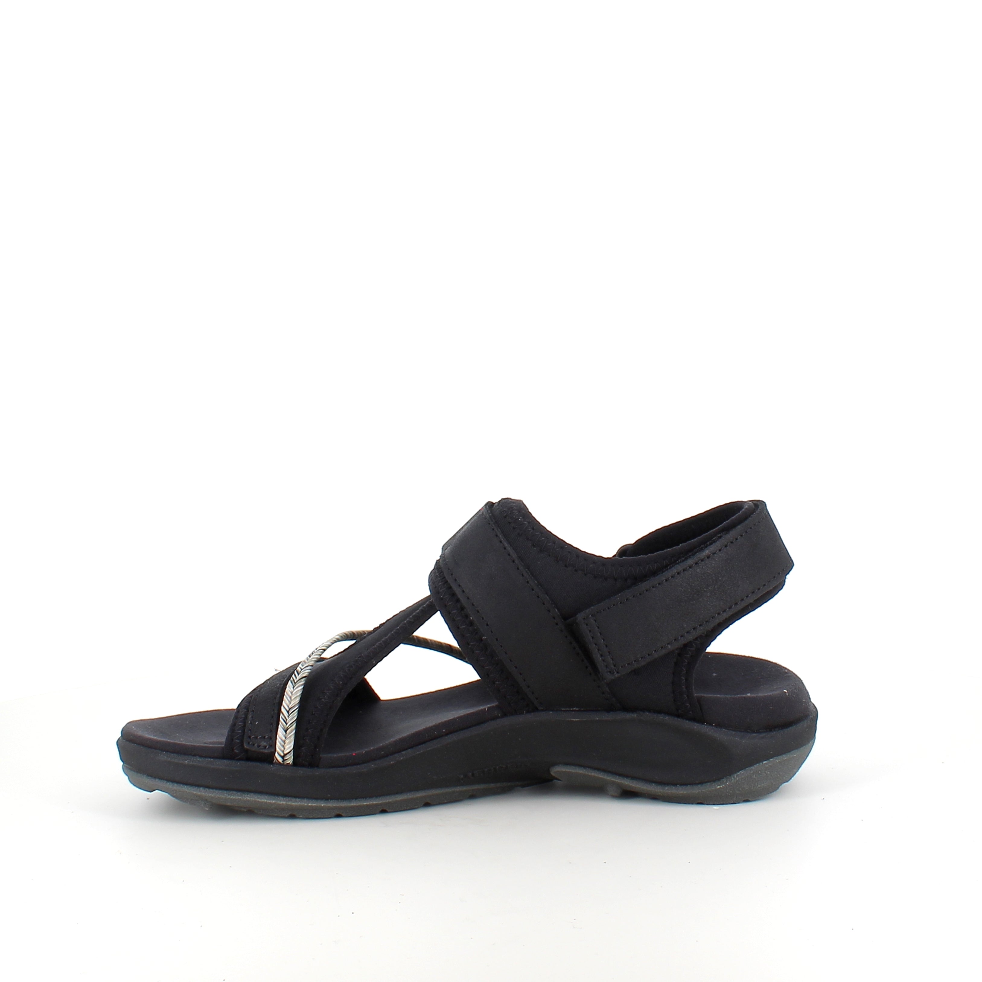 Svart Merrell-sandal – lett og komfortabel med justerbar passform