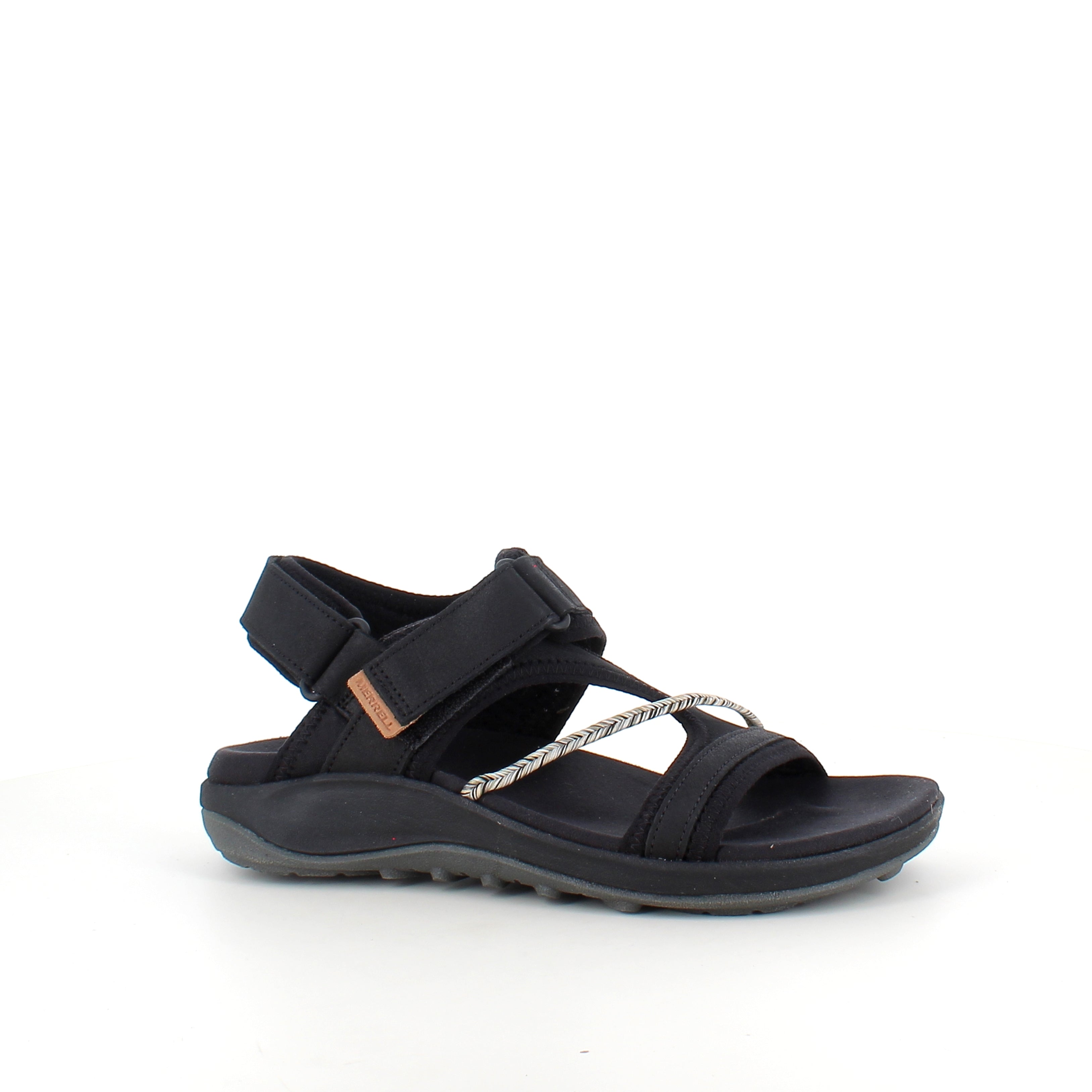 Svart Merrell-sandal – lett og komfortabel med justerbar passform