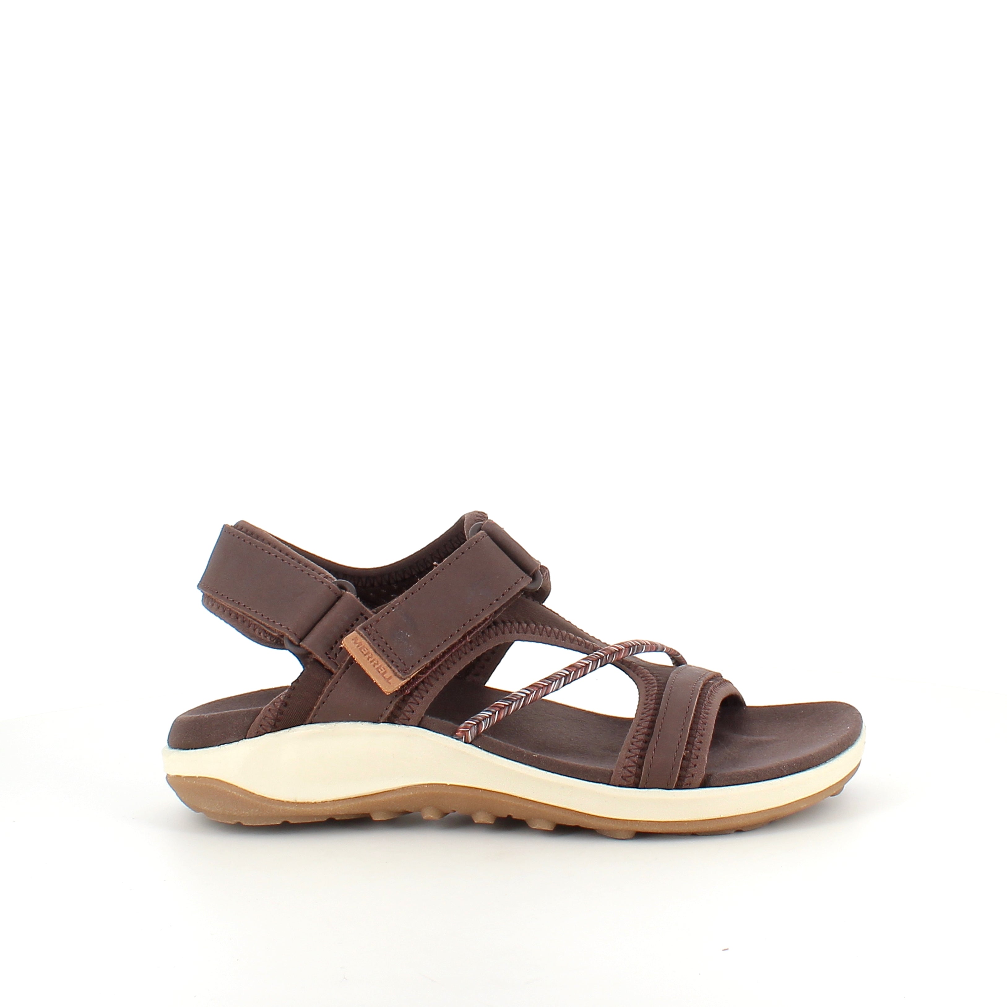 Brun Merrell-sandal – lett og komfortabel sandal med justerbar passform