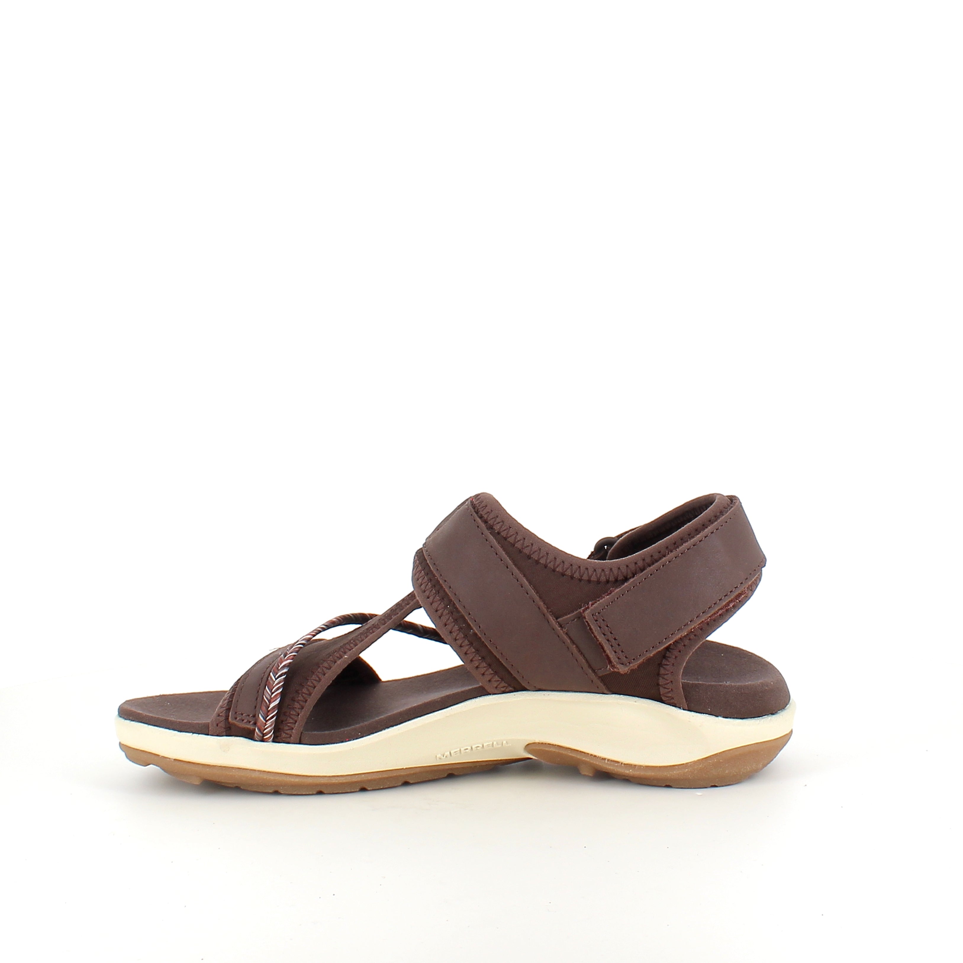 Brun Merrell-sandal – lett og komfortabel sandal med justerbar passform