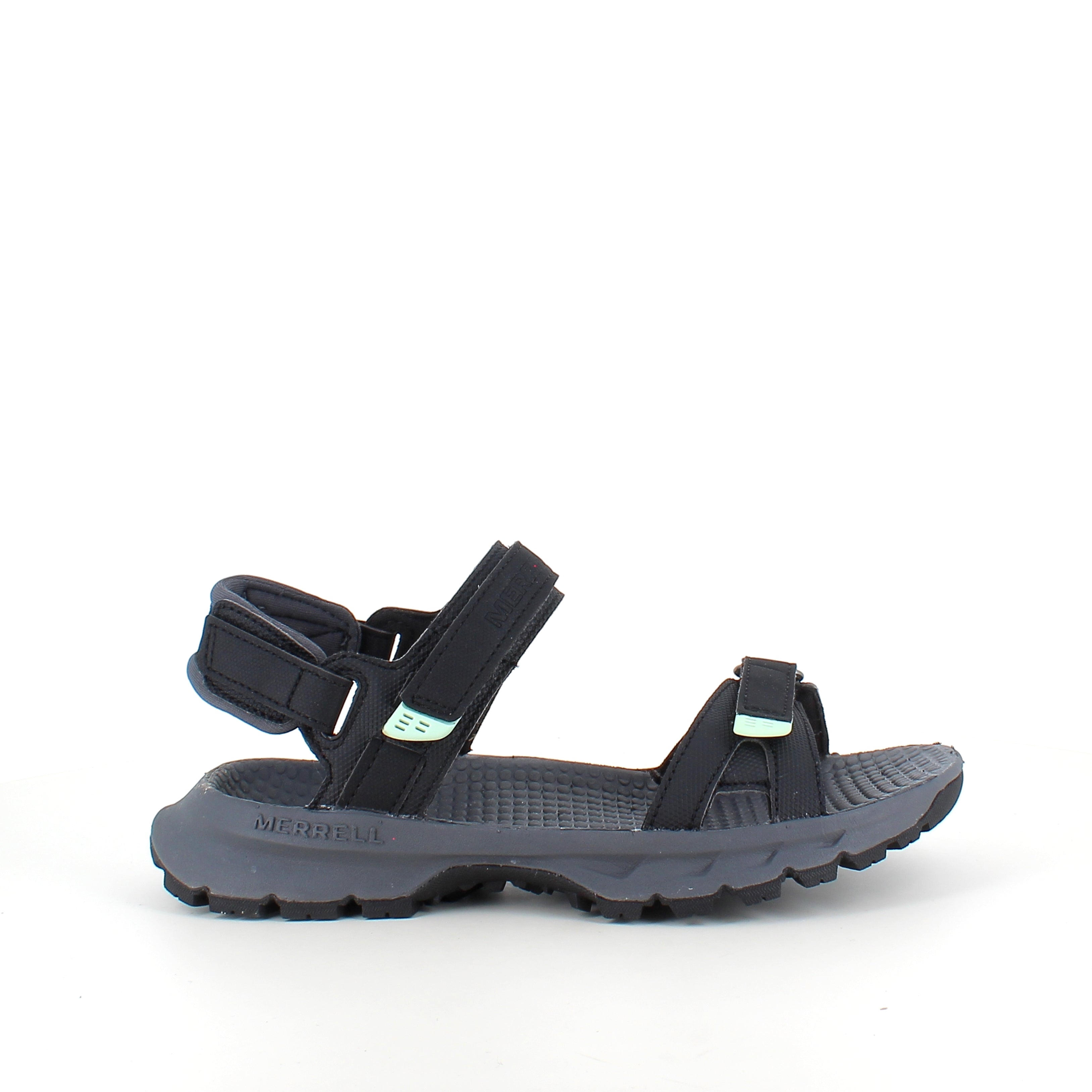 Merrell-sandal med støtdempende komfort til jobb og aktiv hverdag