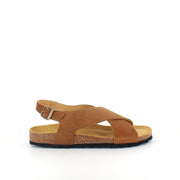 Serraje Roble – brun sandal med kryssremmer og ankelrem | Sykepleiebutikk.no