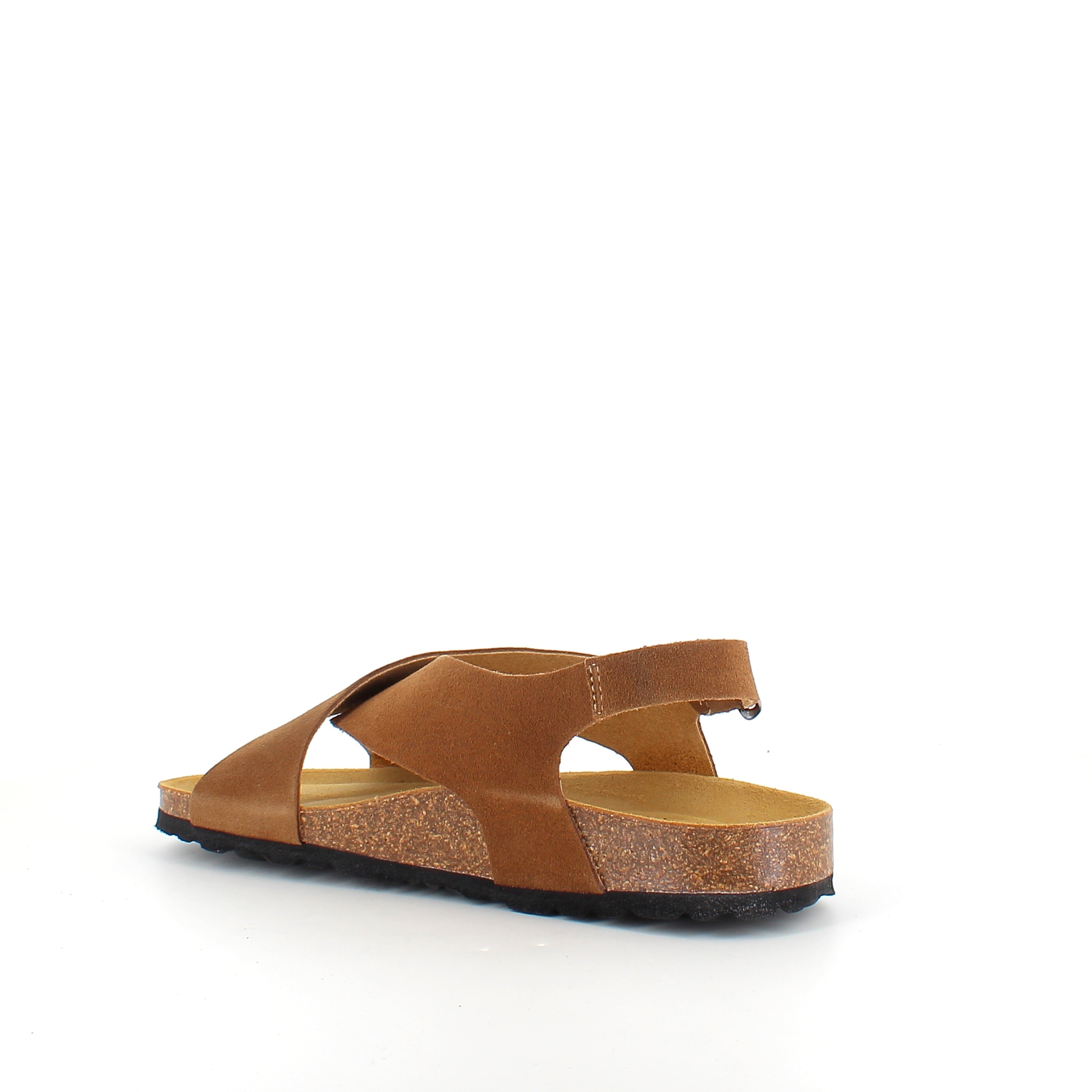 Serraje Roble – brun sandal med kryssremmer og ankelrem | Sykepleiebutikk.no
