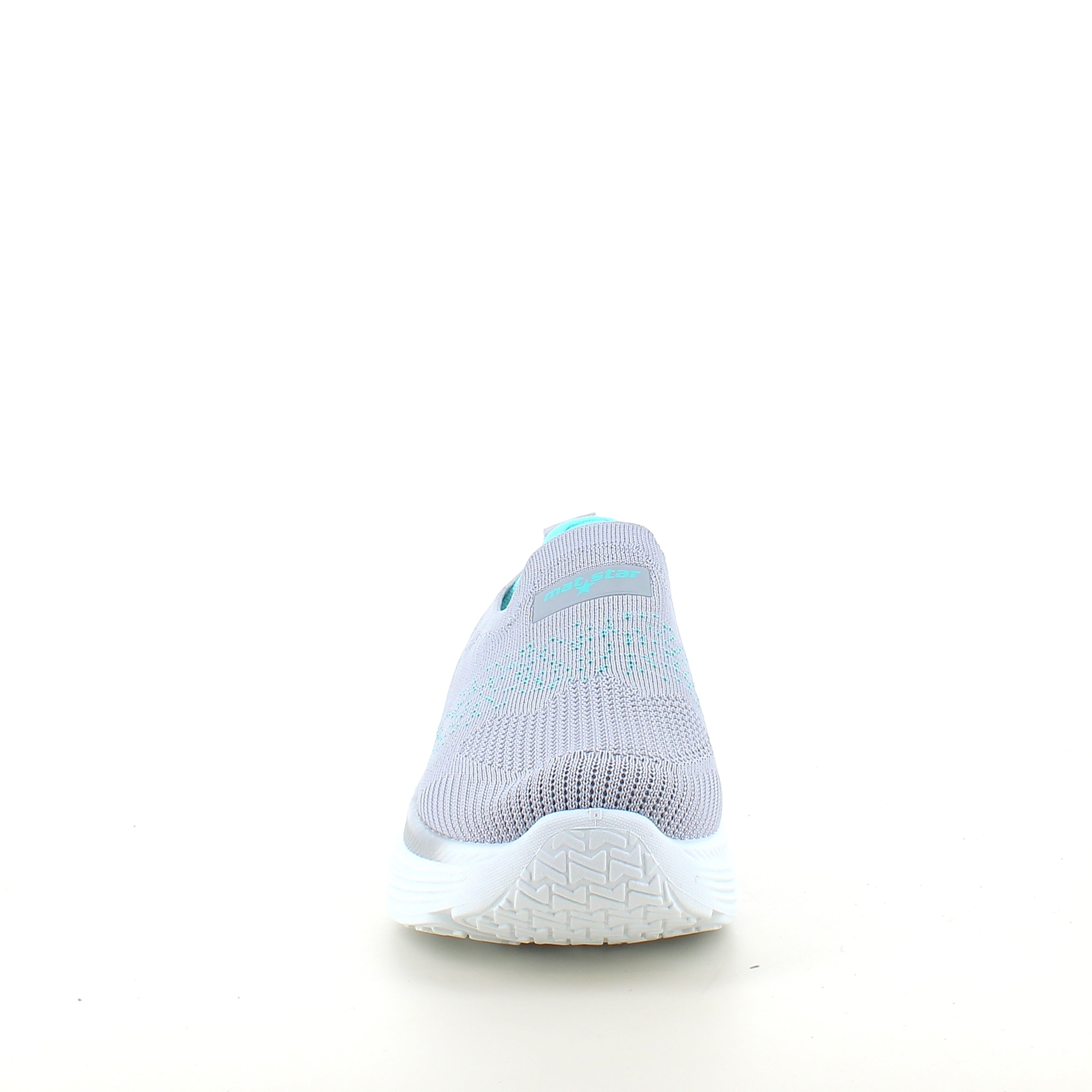 Grå slip-on komfortsneaker med støtabsorbering & pustende strikk