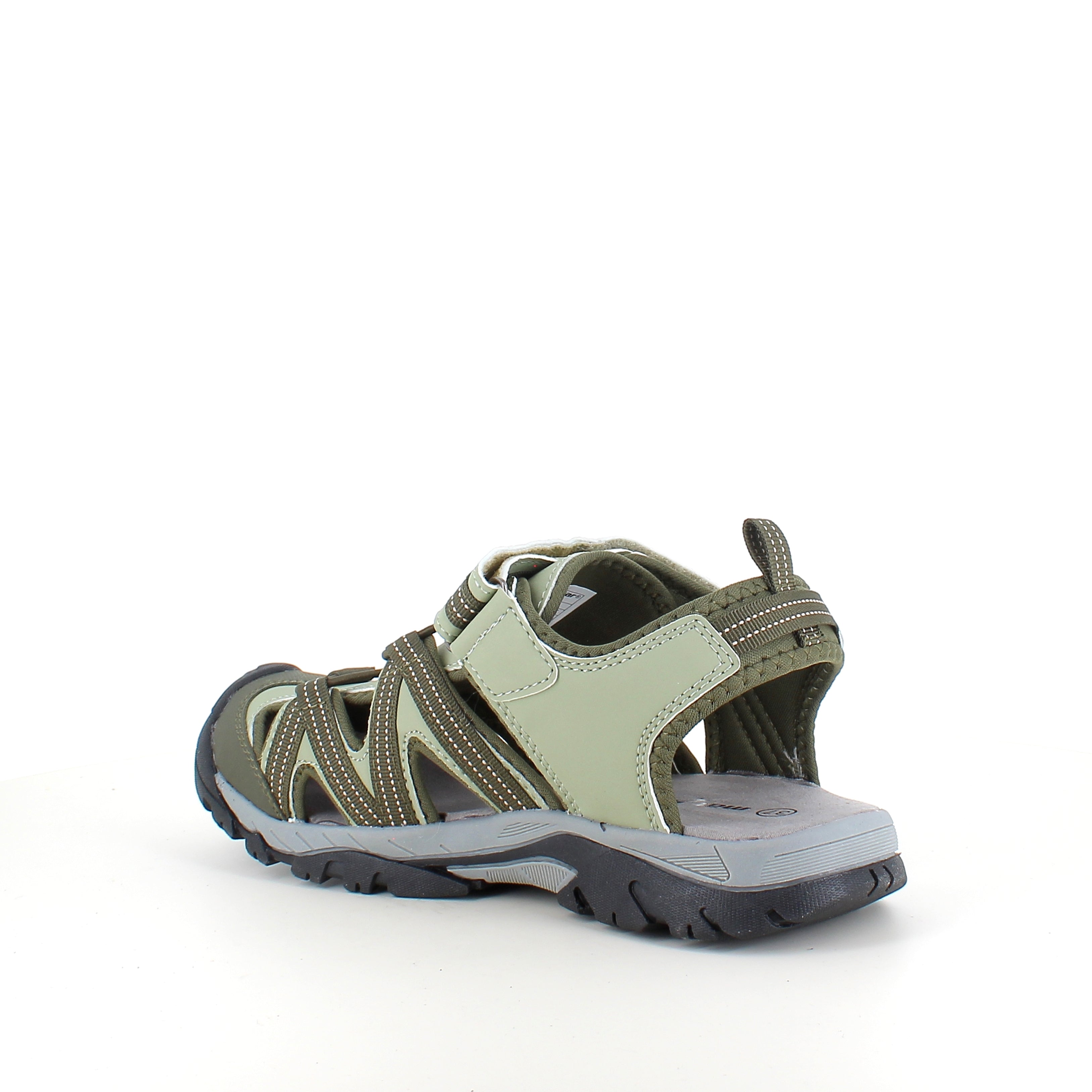 Robust tursandal i khaki med god støtte