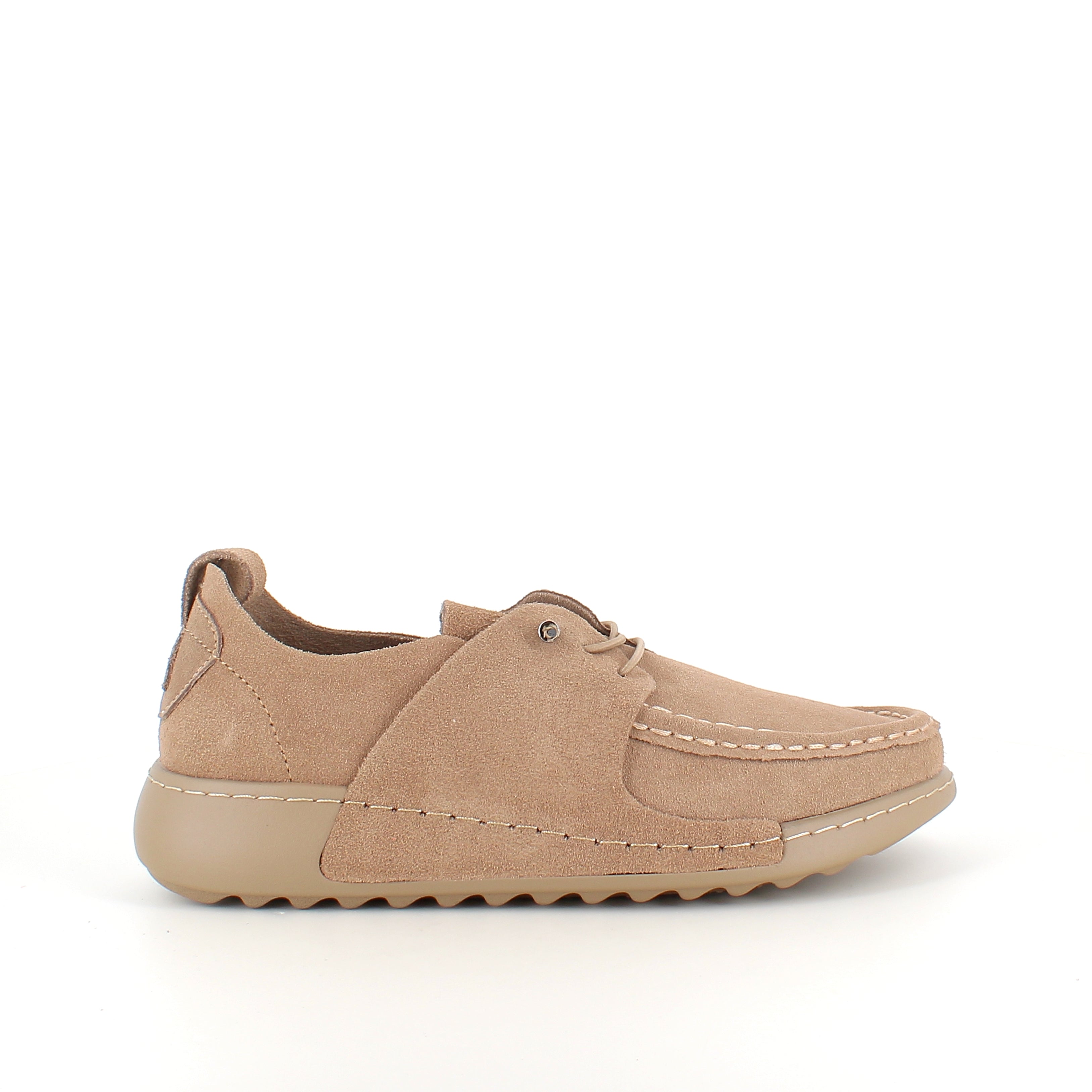 Brune slip-on-sko i mykt semsket skinn med fleksibel såle