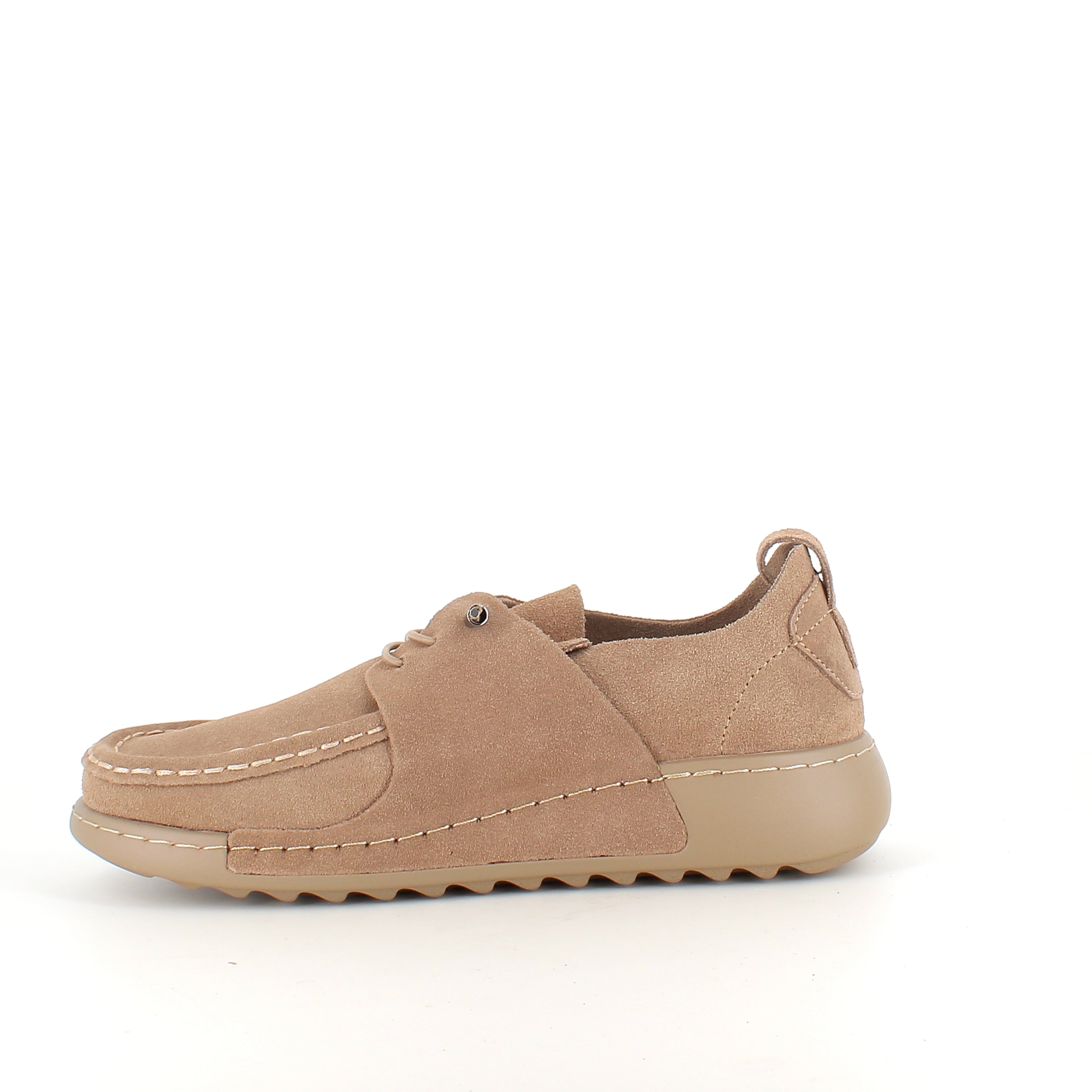 Brune slip-on-sko i mykt semsket skinn med fleksibel såle