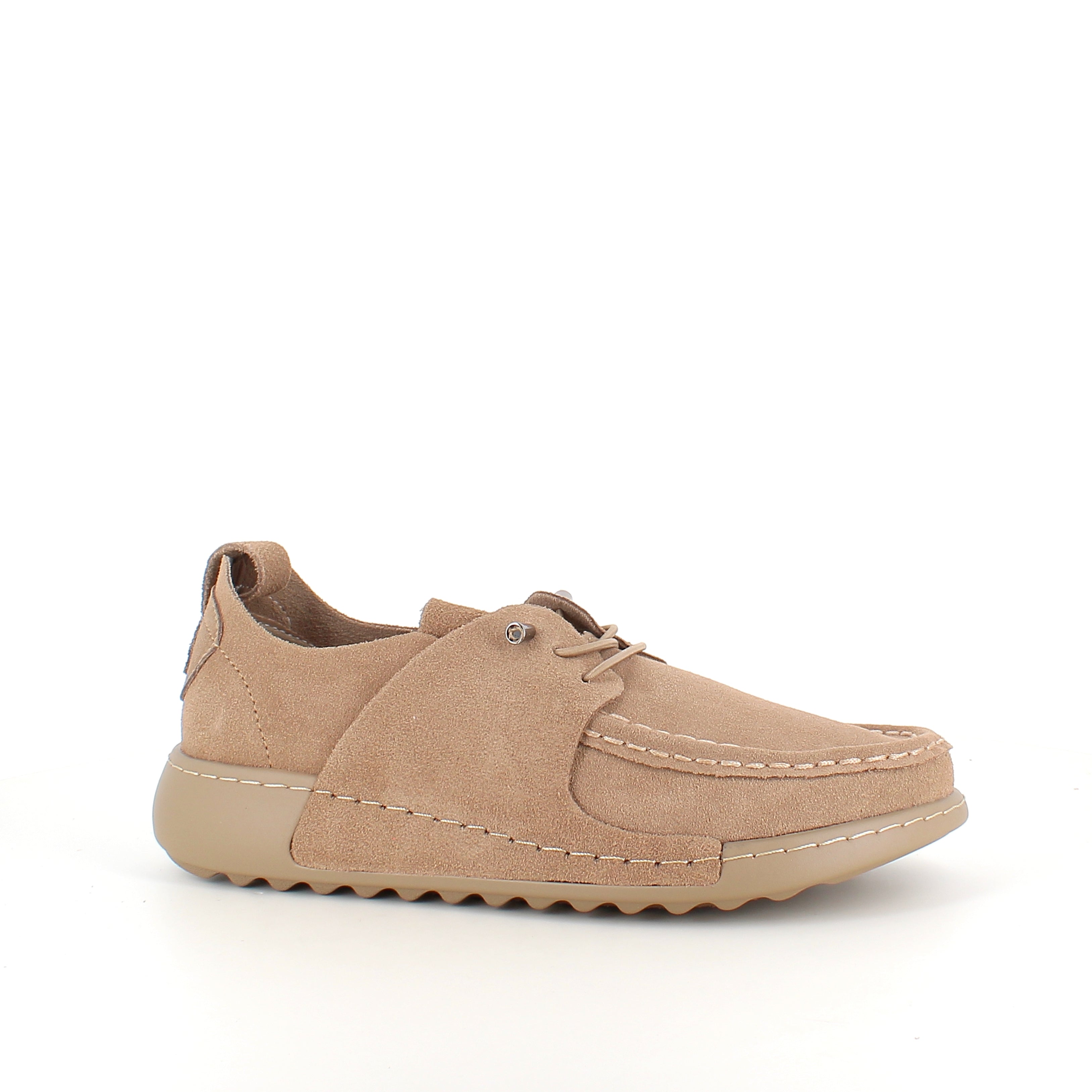 Brune slip-on-sko i mykt semsket skinn med fleksibel såle