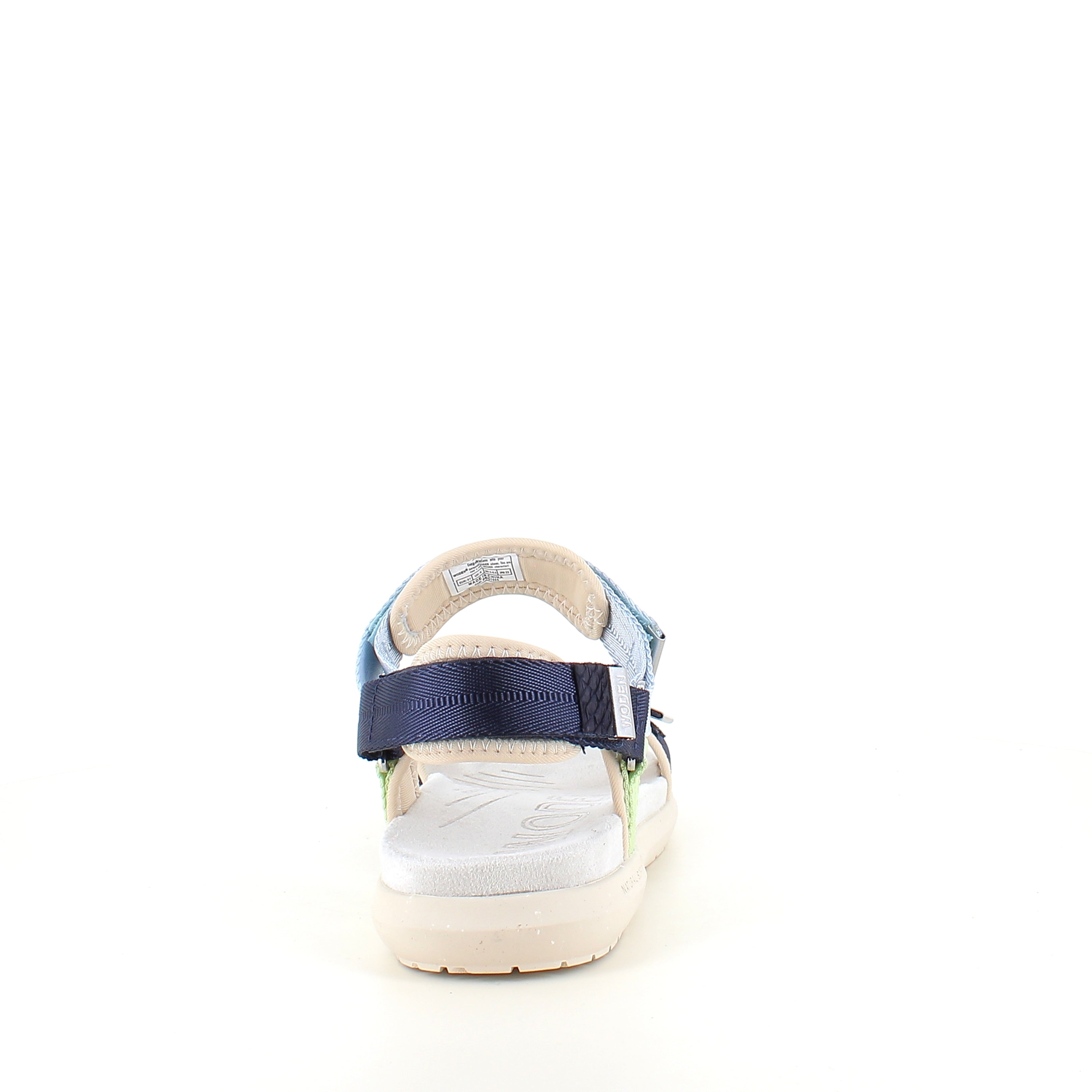 Woden sandal Moonstone Multi – Lett og støttende i blå, grønne og beige nyanser