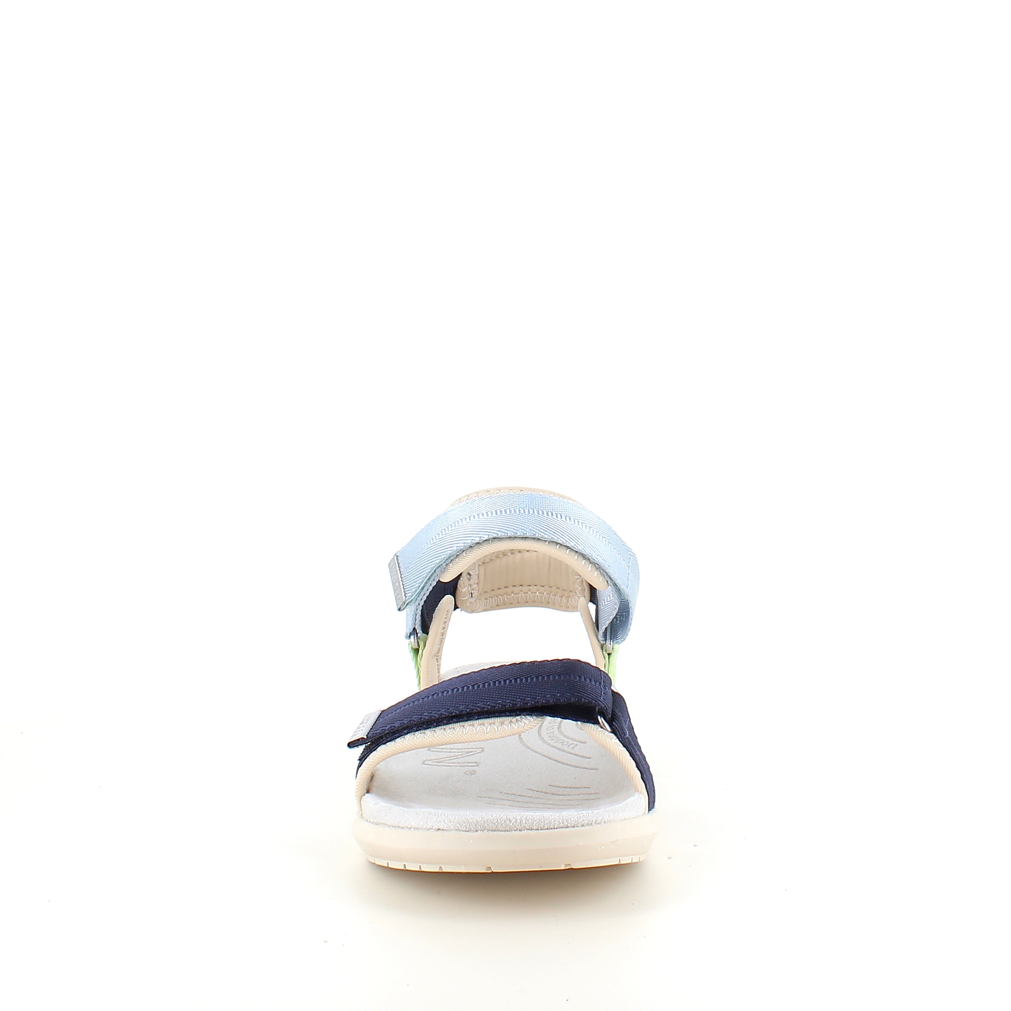 Woden sandal Moonstone Multi – Lett og støttende i blå, grønne og beige nyanser