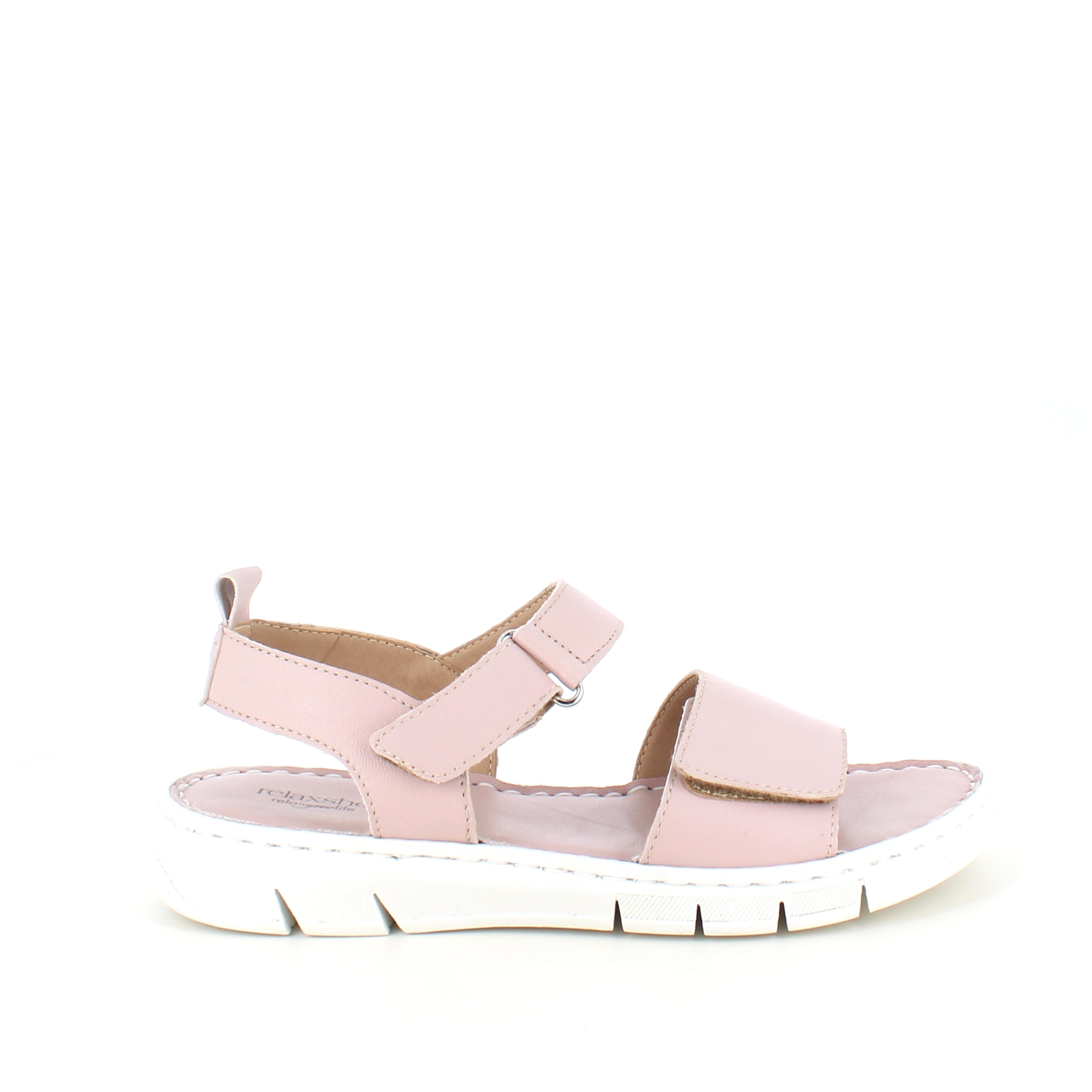 Lekker, myk og fleksibel skinnsandal i rosa fra Relaxshoe