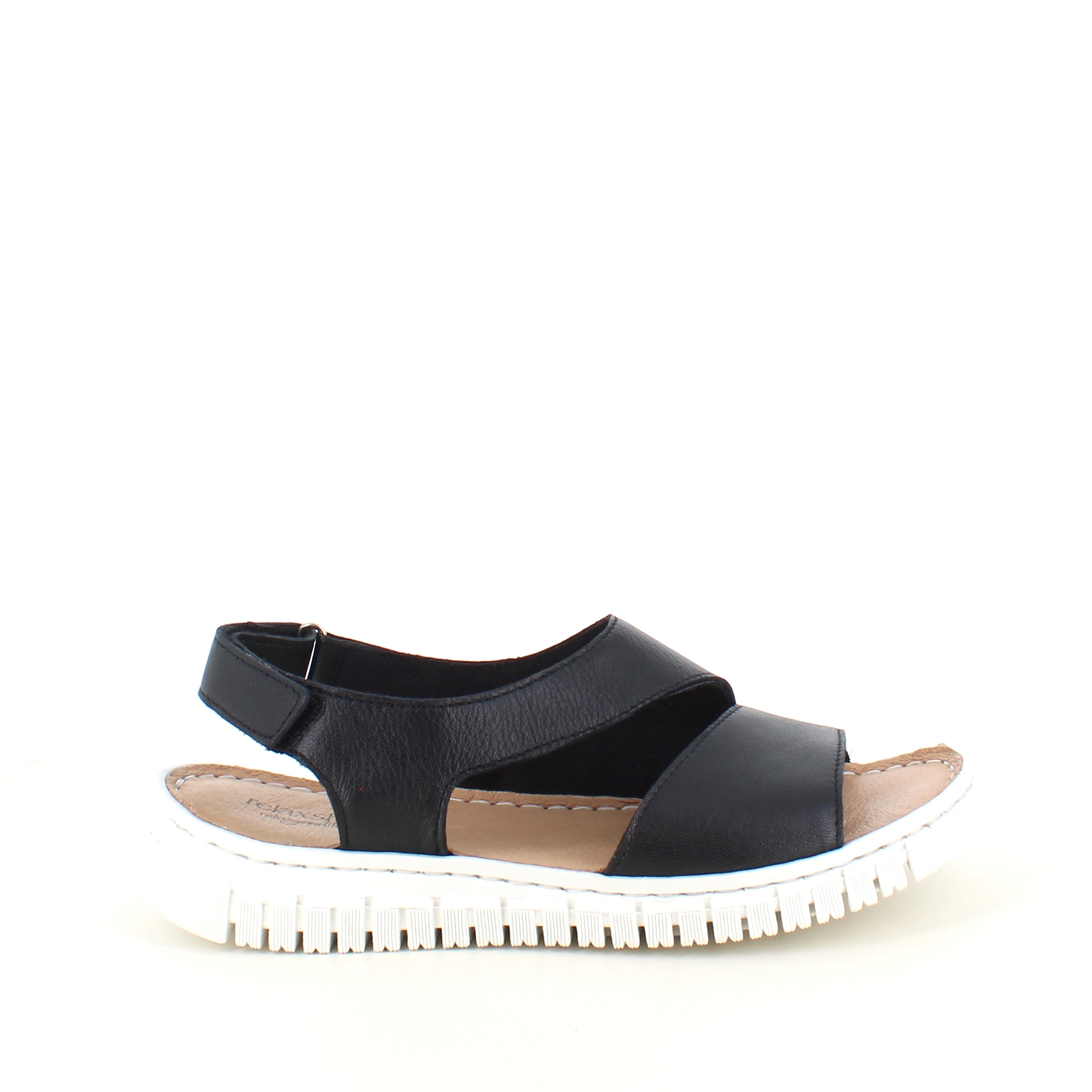 Myk svart skinnsandal fra Relaxshoe